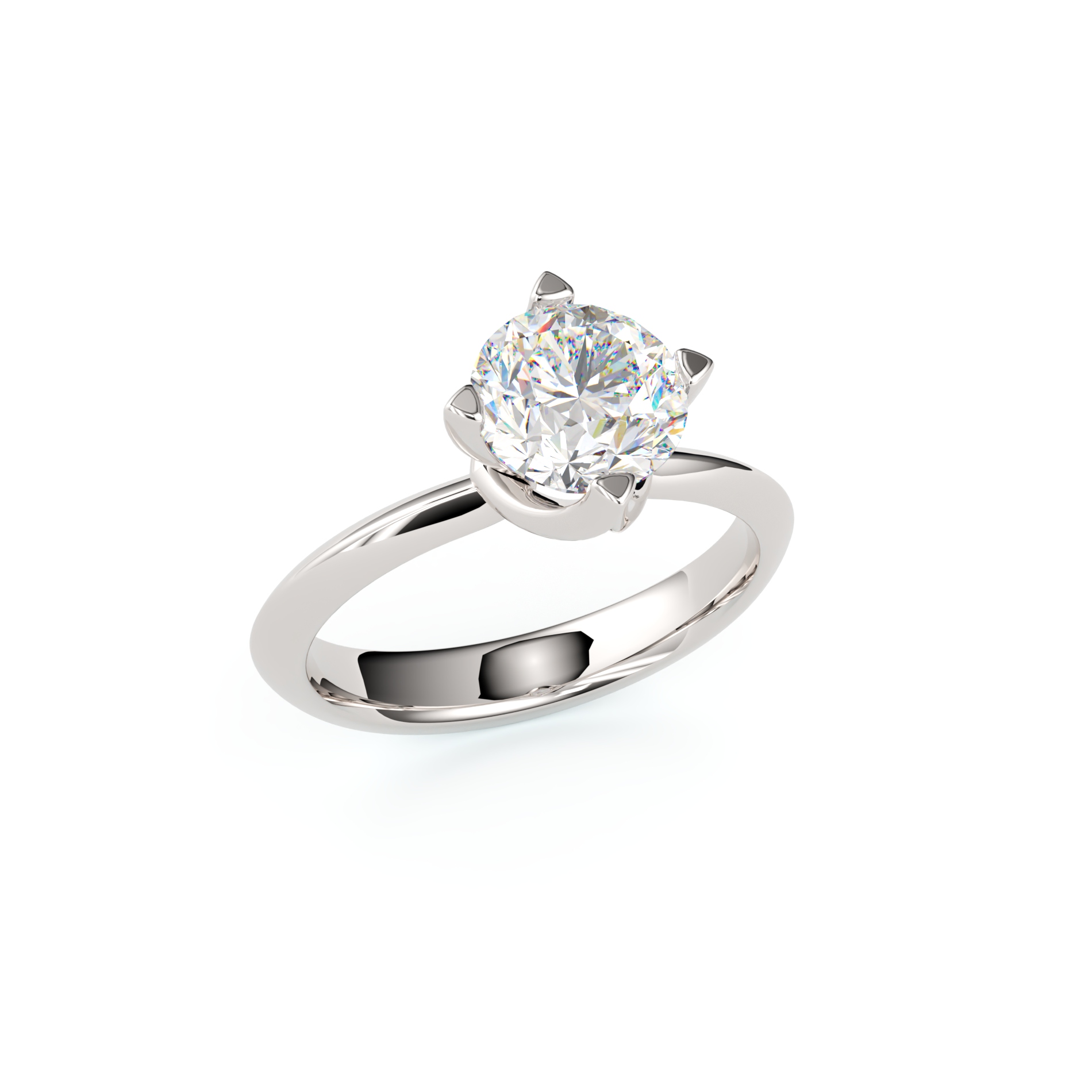 Engagement ring with a 6.5 mm ( 1ct ) diamond — view 2