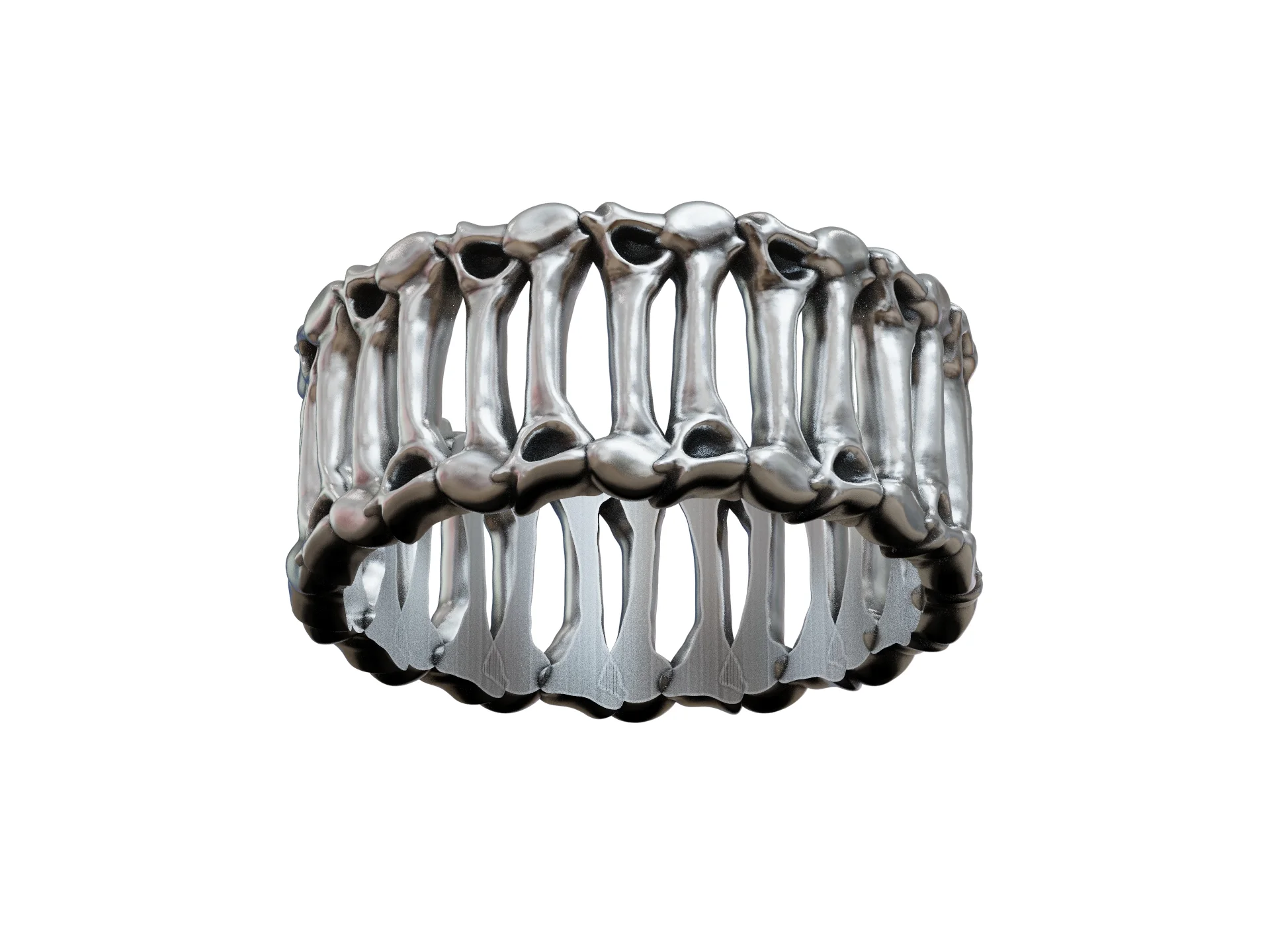 Gothic Skeletal Rib Cage Bone Ring — view 5