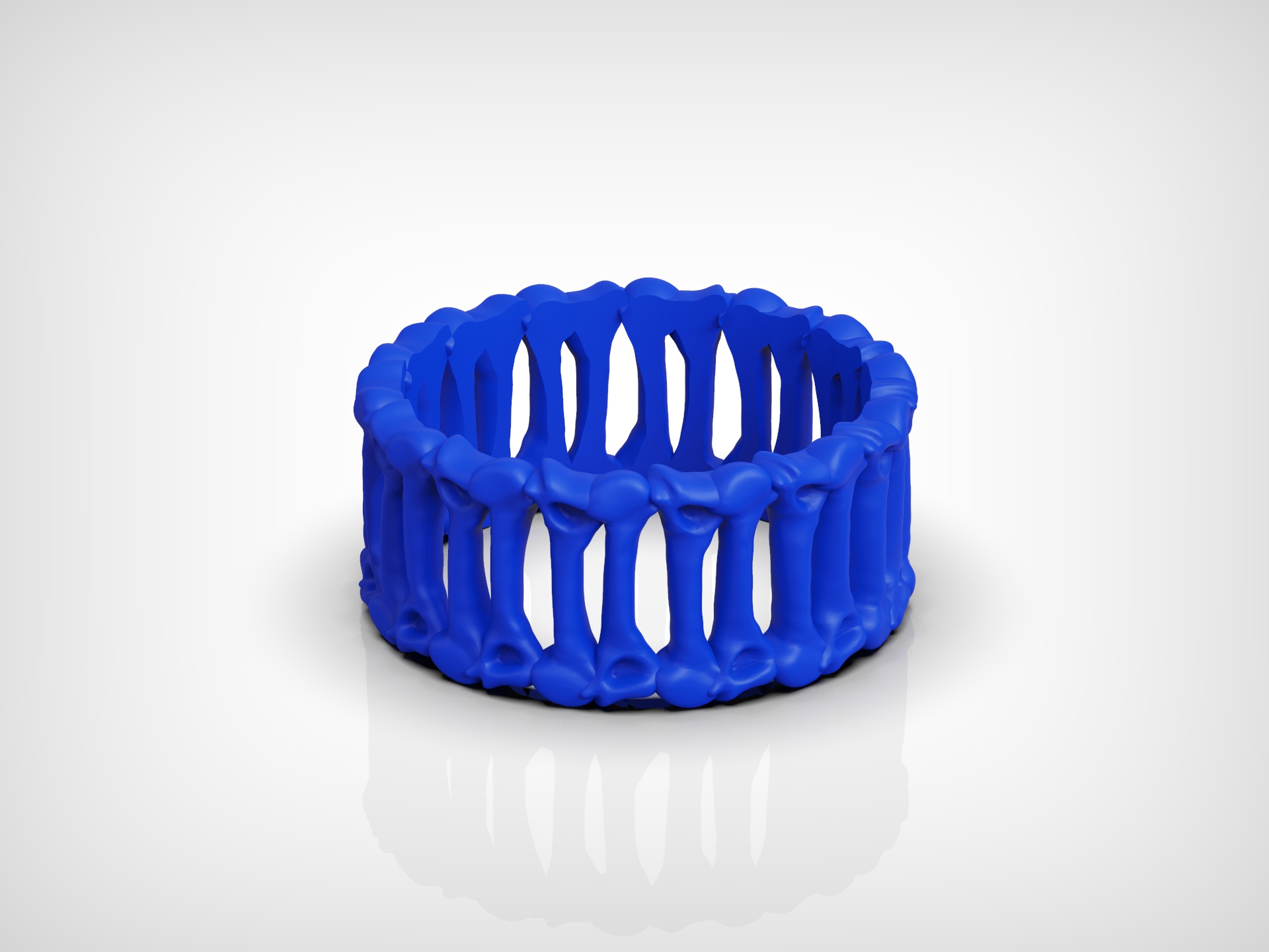 Gothic Skeletal Rib Cage Bone Ring — view 4