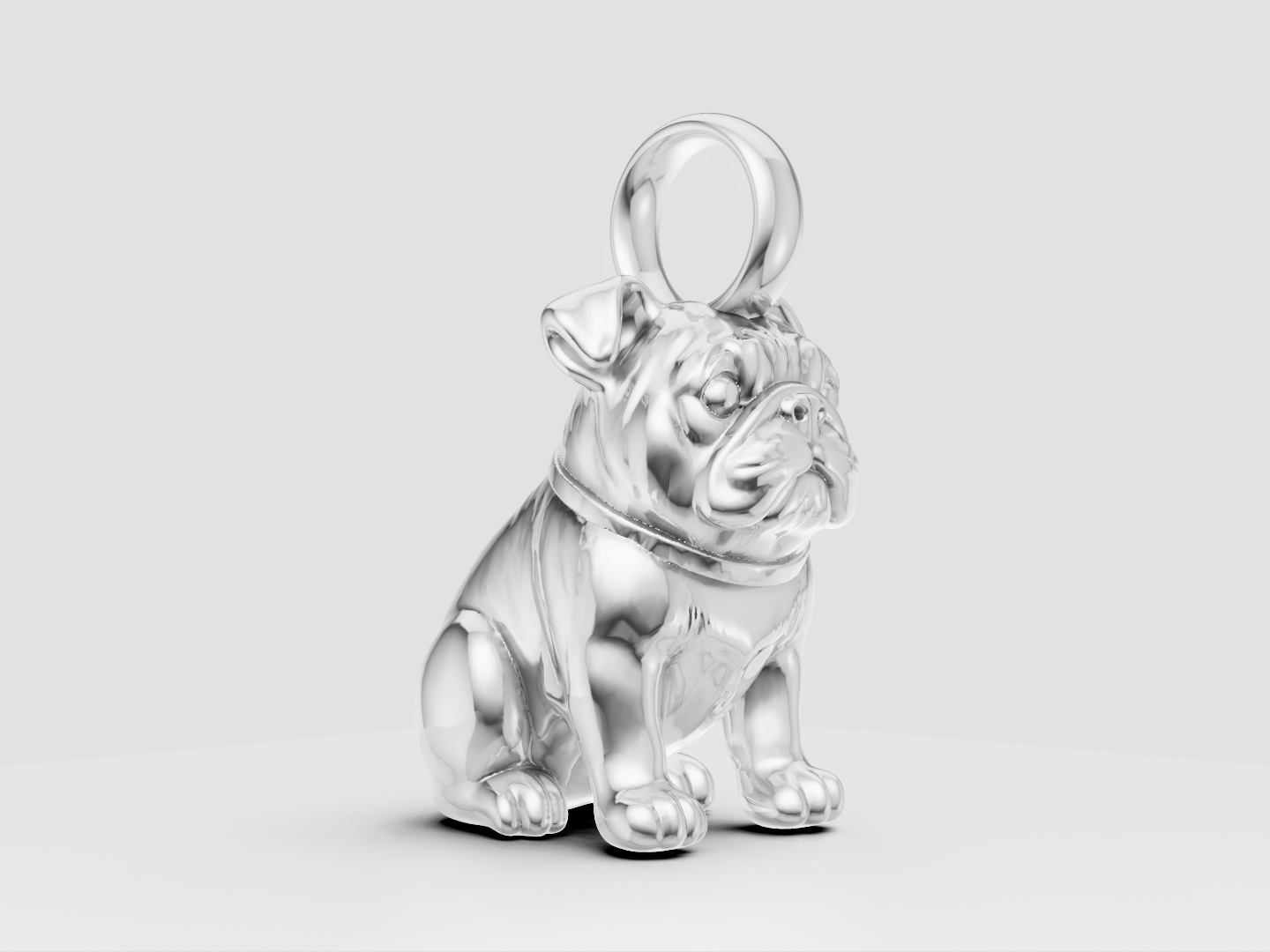 Bulldog Charm 3D Model — view 3