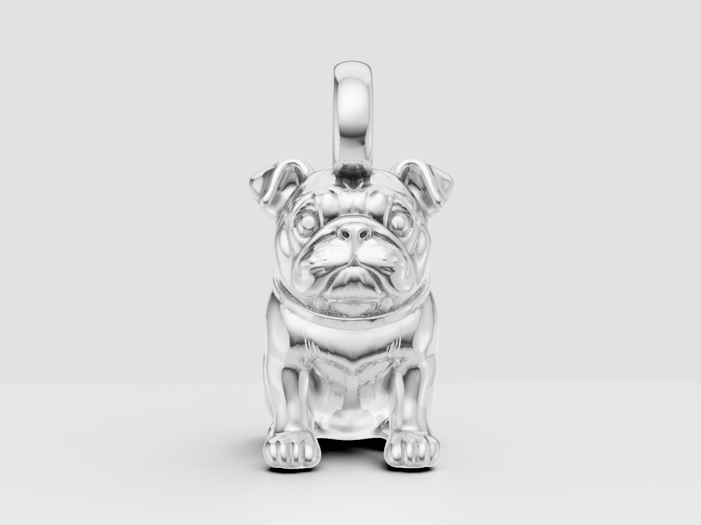Bulldog Charm 3D Model — view 2