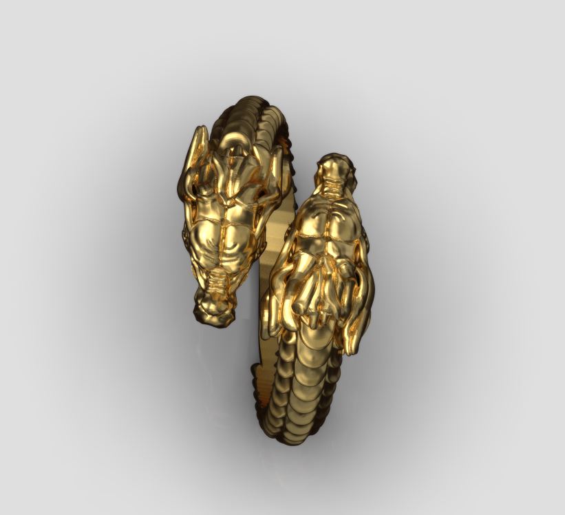 Mythic Dragon Serpent Ring — view 5