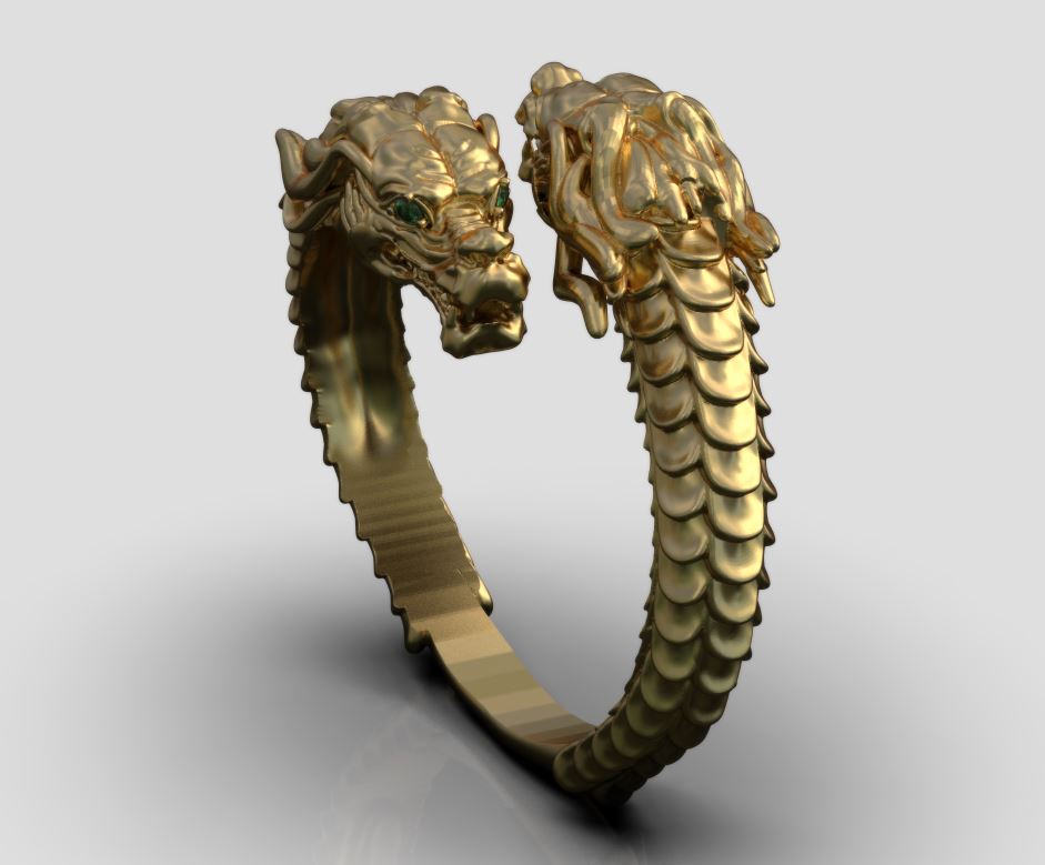 Mythic Dragon Serpent Ring — view 3