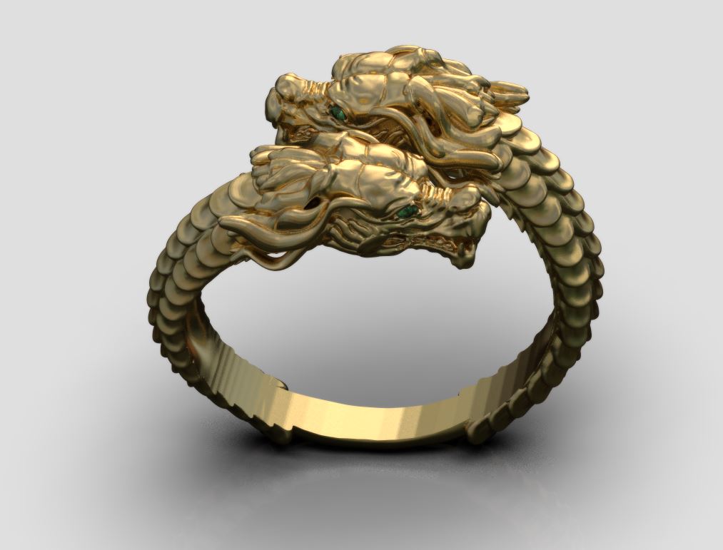 Mythic Dragon Serpent Ring — view 2