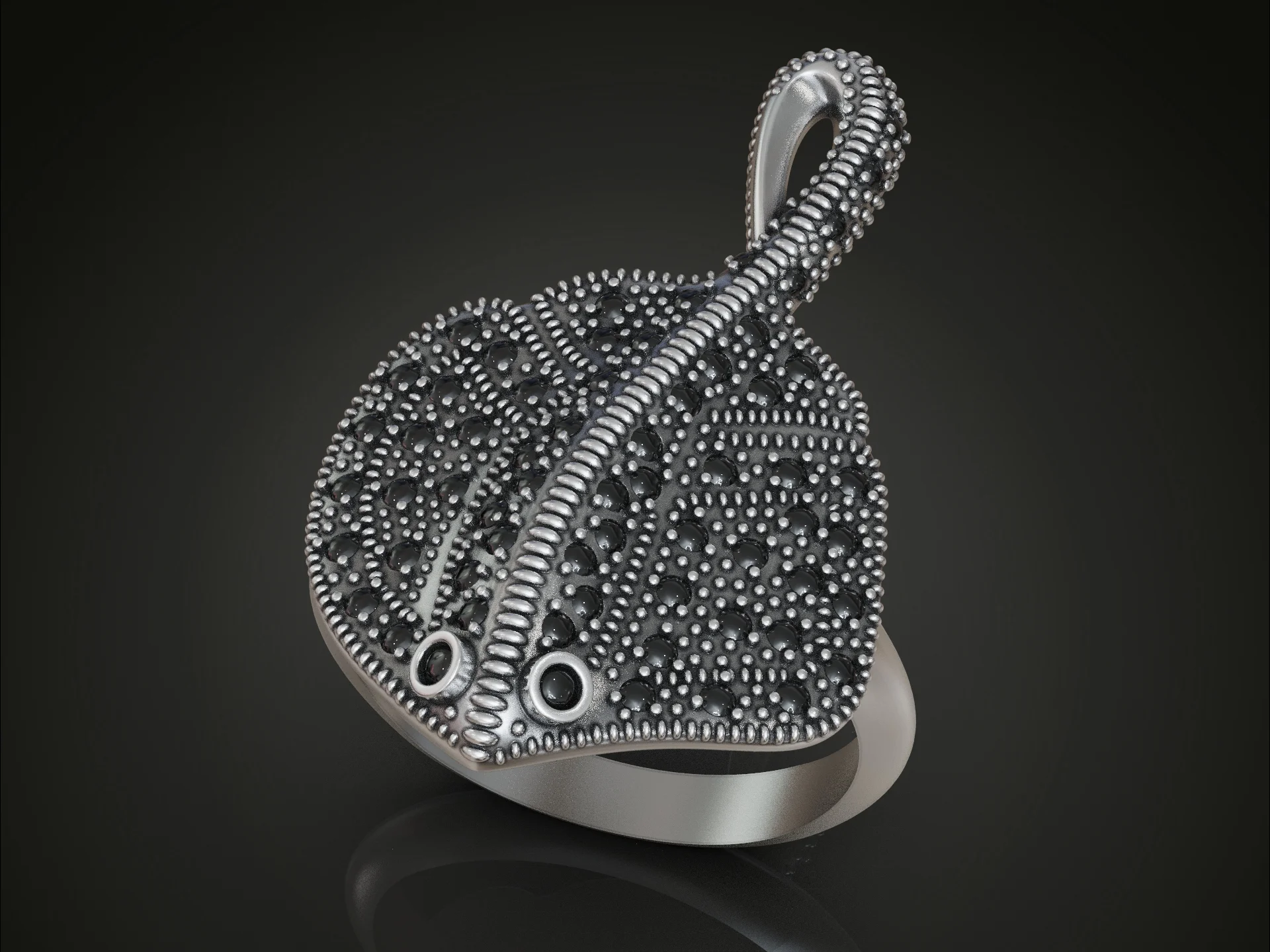 Stingray Mobula Ray Statement Ring — view 2