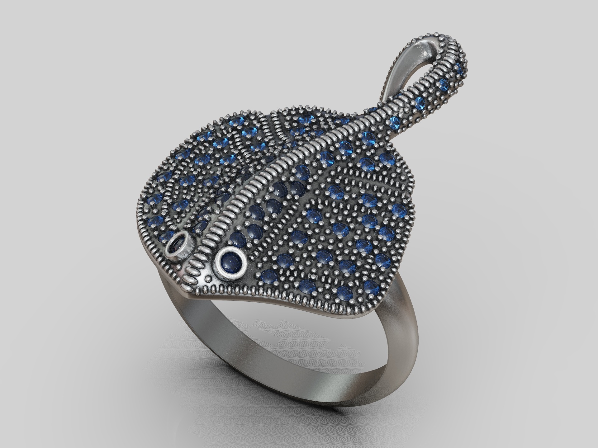 Stingray Mobula Ray Statement Ring — view 6