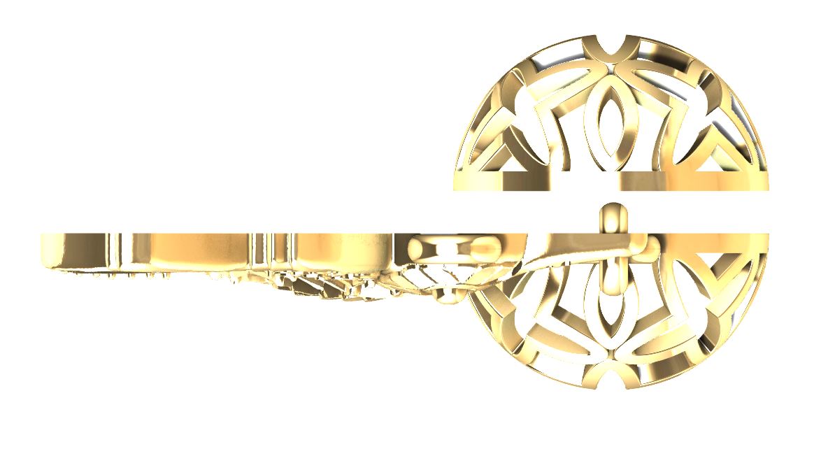 Hummingbird Sphere Art Deco Pendant — view 2