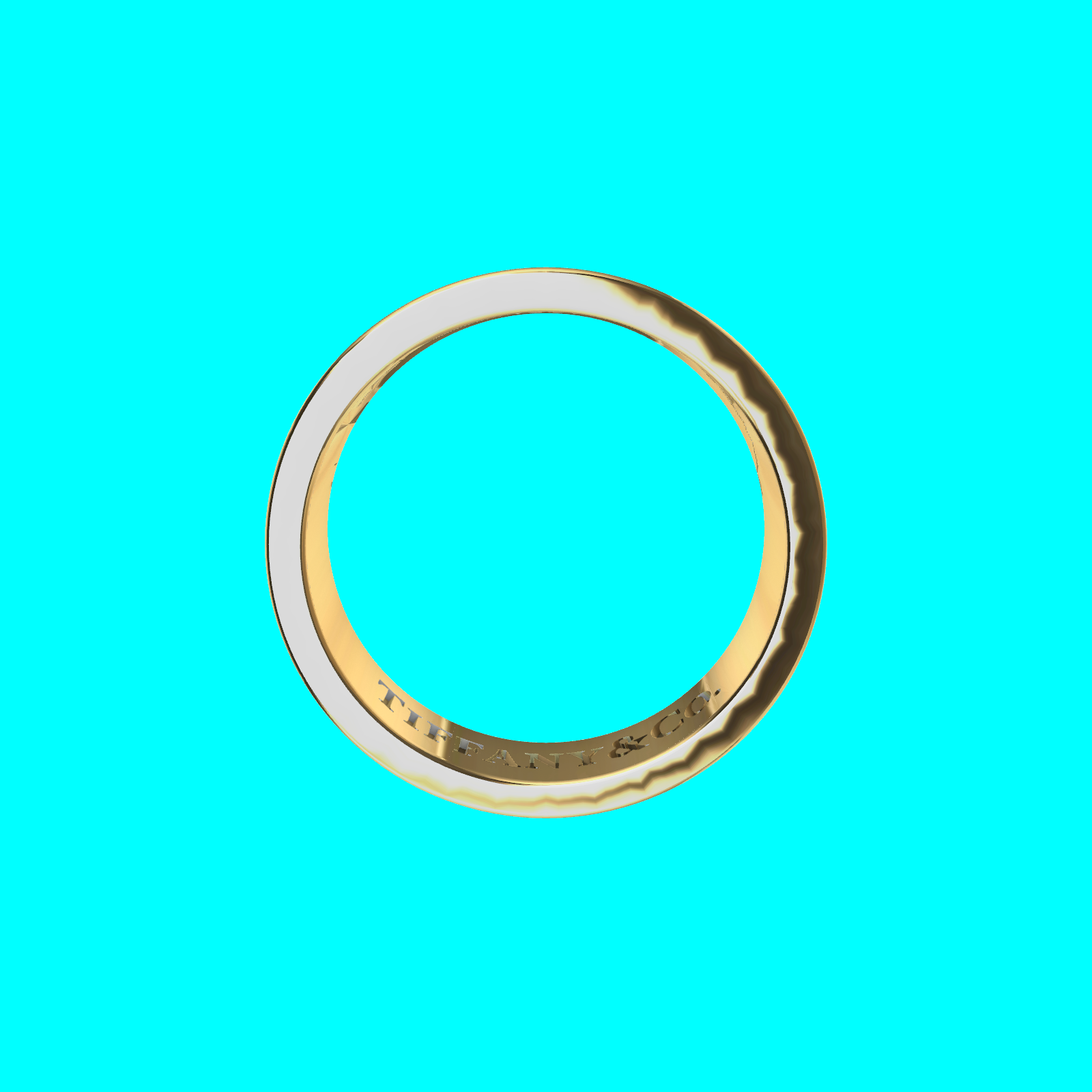 Buy Engraved Flat Band Ring CAD Wedding Jewelry — view 3