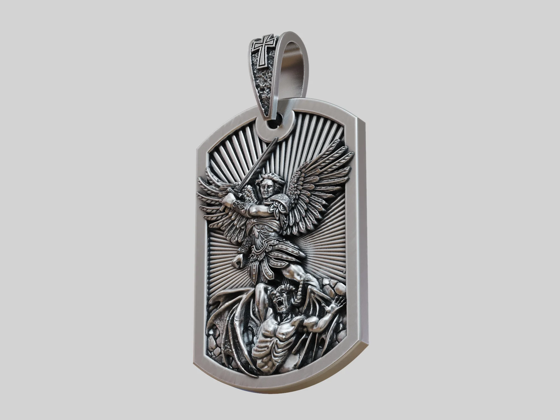 Saint Michael Archangel Dog Tag Pendant — view 7