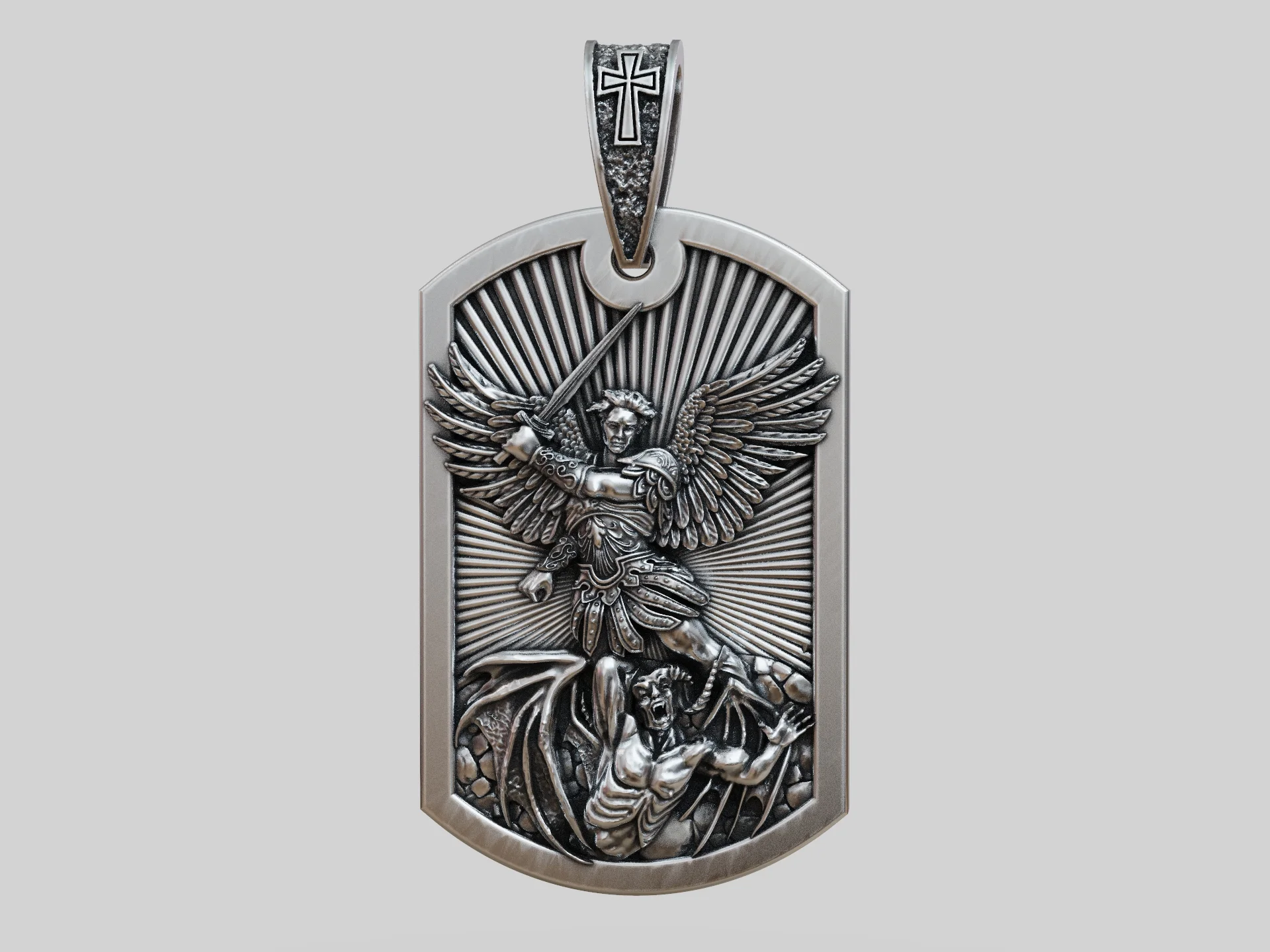 Saint Michael Archangel Dog Tag Pendant — view 8