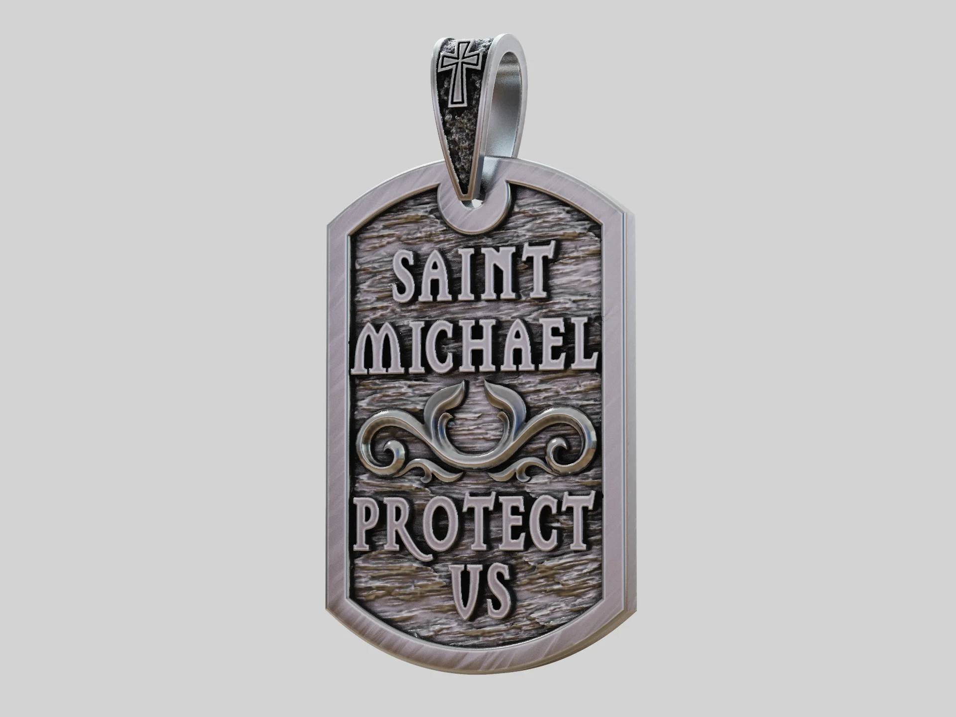 Saint Michael Archangel Dog Tag Pendant — view 6