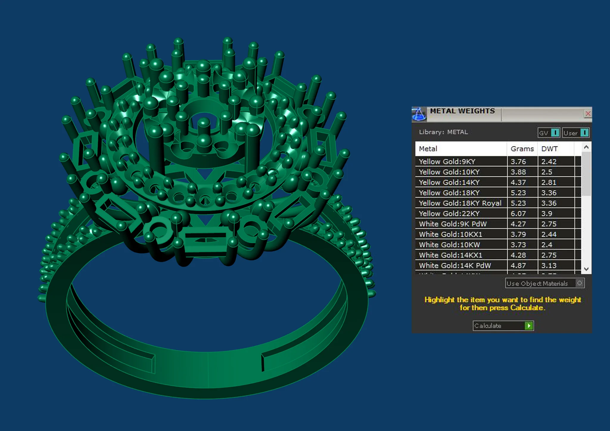 Delicate Baguette Gemstone Ring Jewelry 3D Model — view 6
