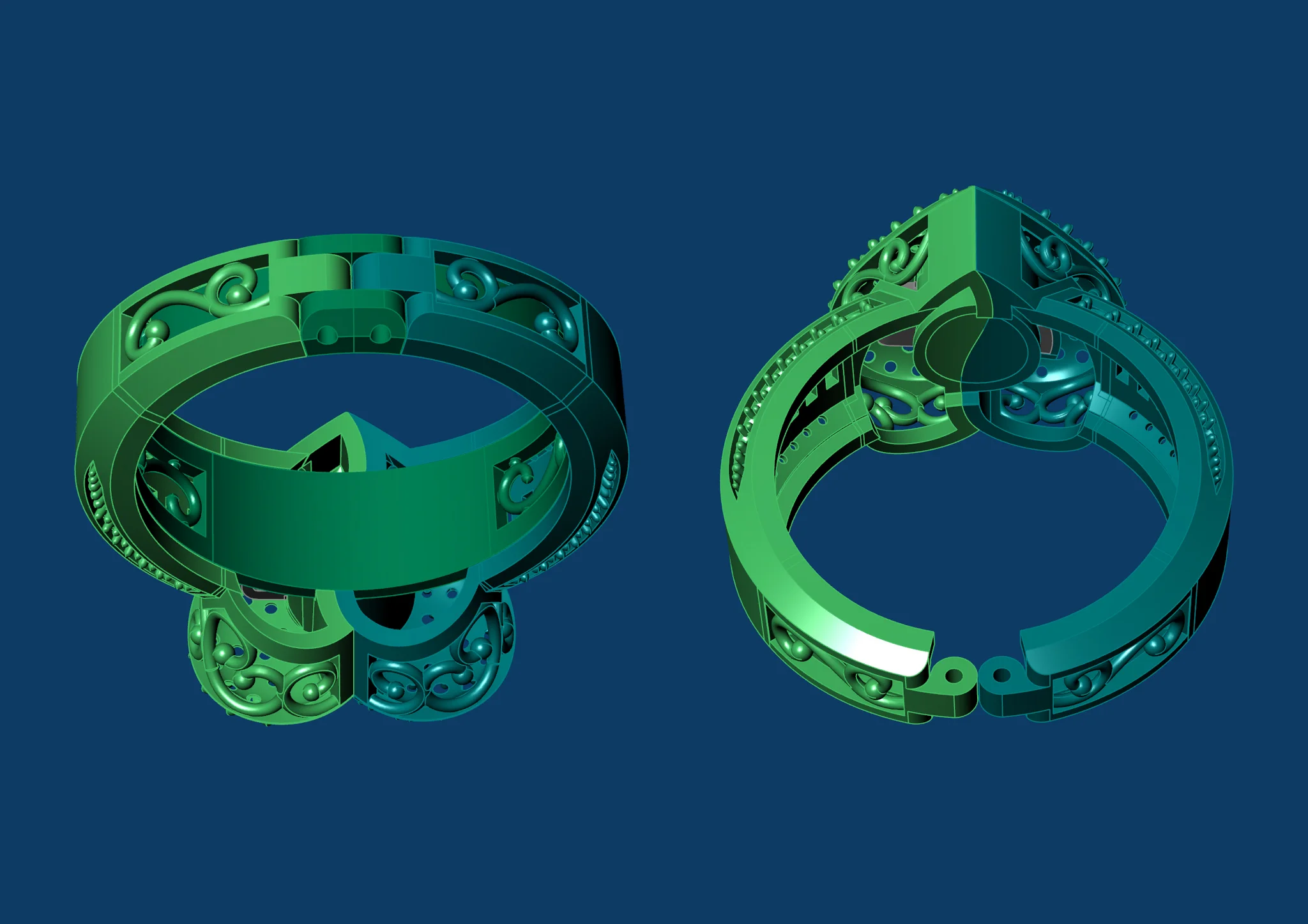 Women Anniversary Jewelry Ring Wedding Anniversary 3D Model — view 5