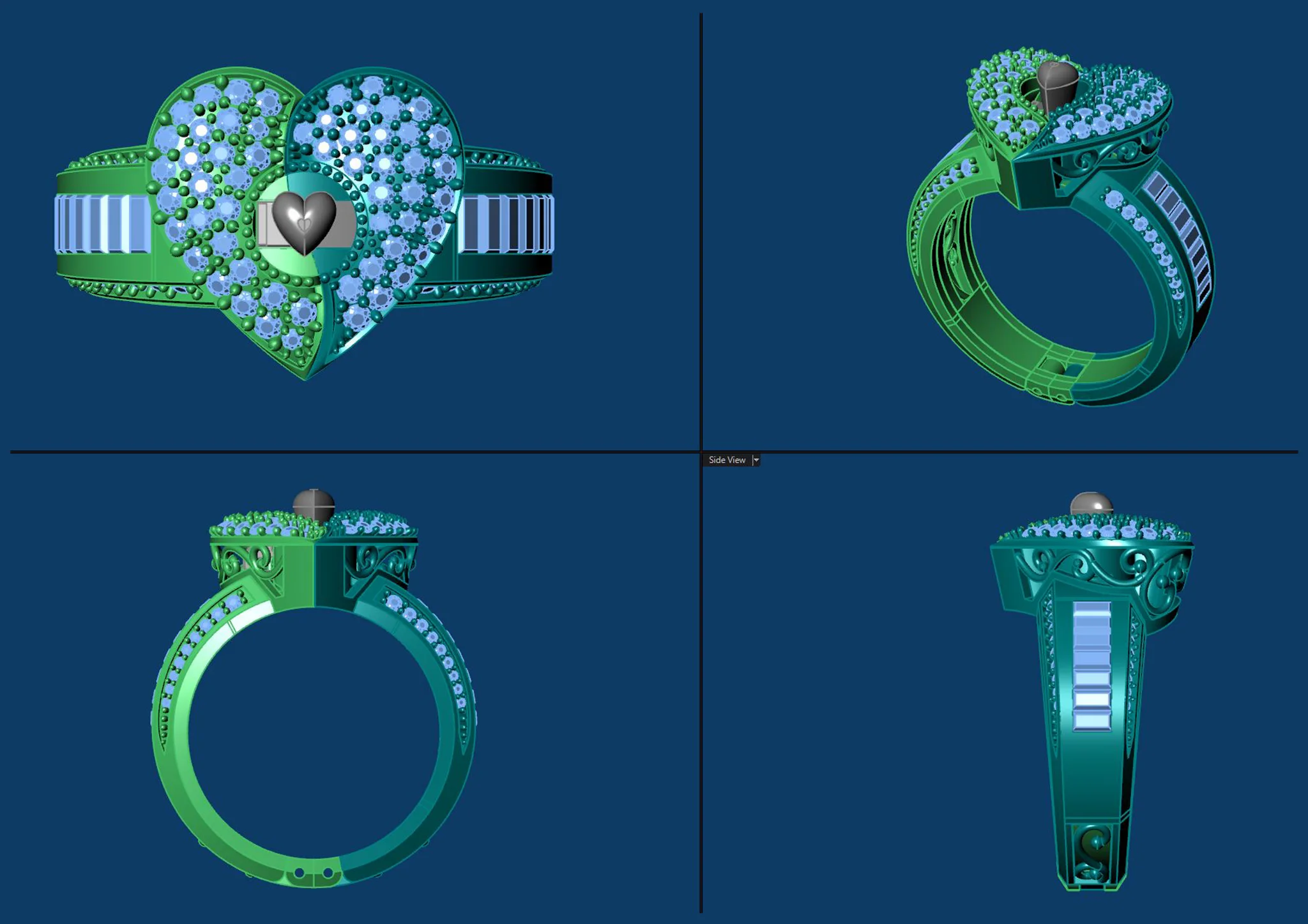 Women Anniversary Jewelry Ring Wedding Anniversary 3D Model — view 3