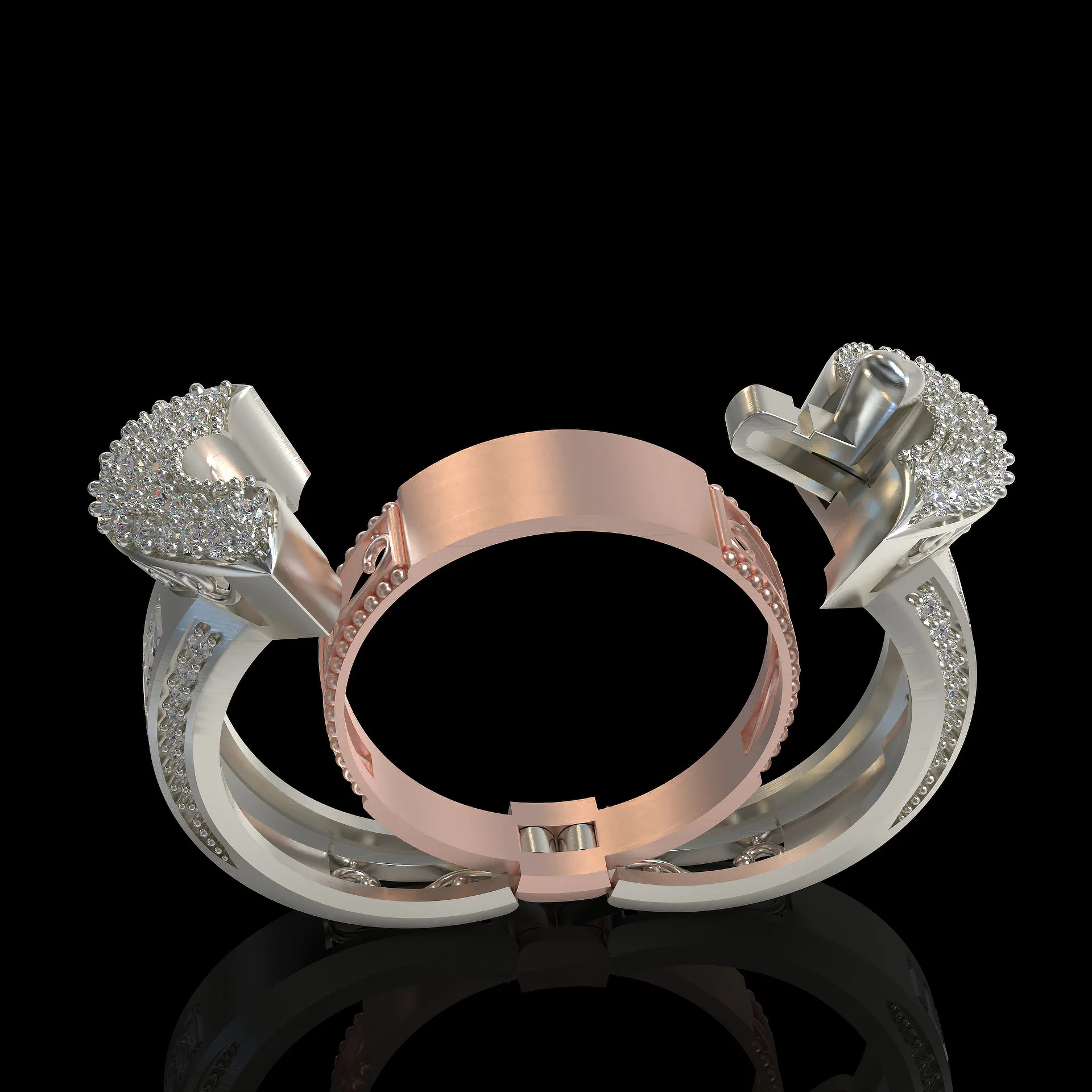 Women Anniversary Jewelry Ring Wedding Anniversary 3D Model — view 2