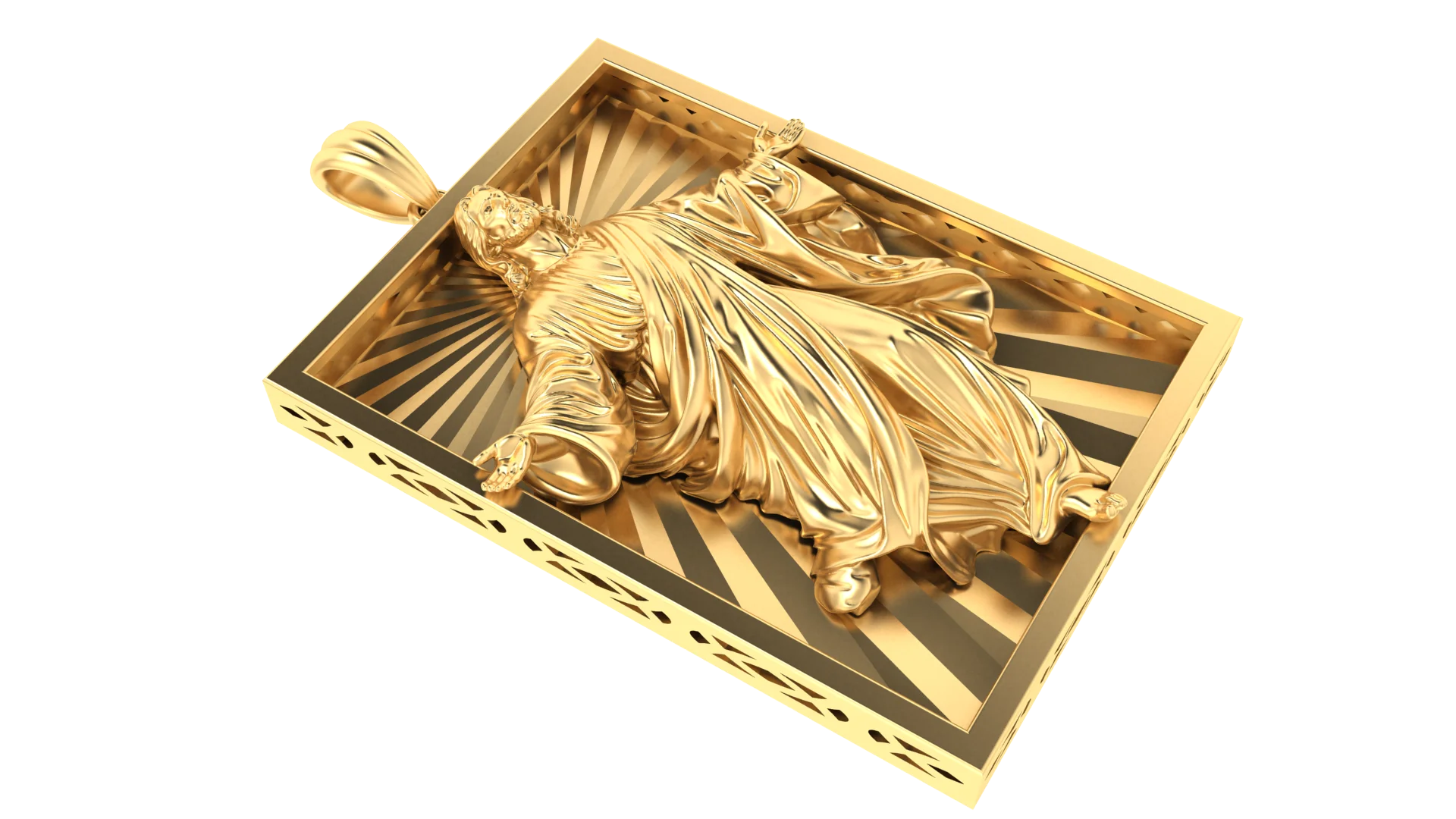 Divine Light Jesus Pendant - 3D 3DM Jewelry Model