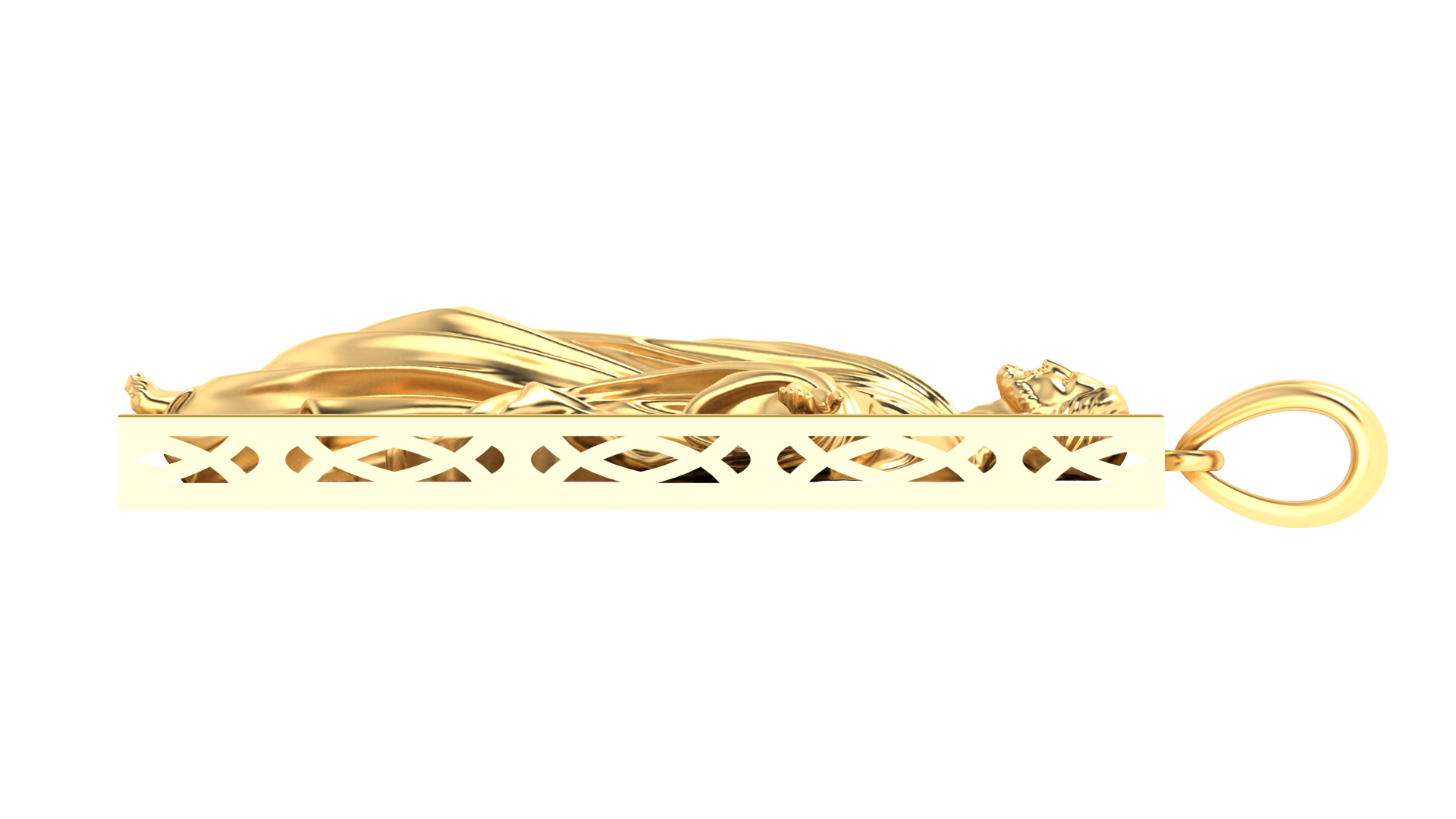 Divine Light Jesus Pendant - 3D 3DM Jewelry Model — view 2