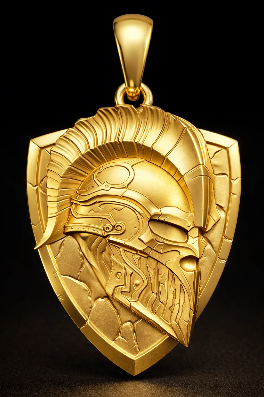 Heroic Spartan Warrior Helmet Pendant