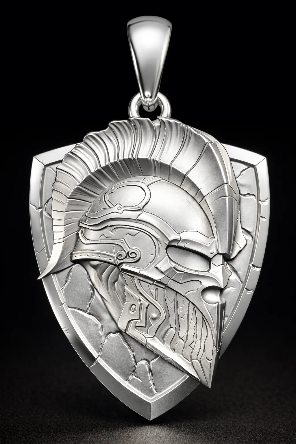 Heroic Spartan Warrior Helmet Pendant — view 5