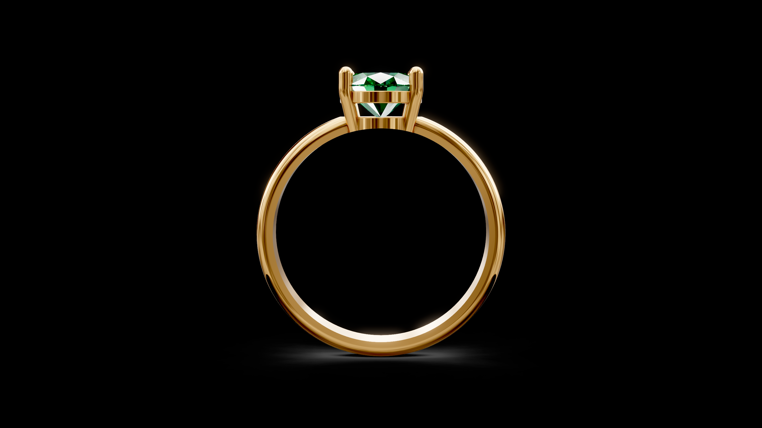Oval Gemstone Classic Ring — view 5