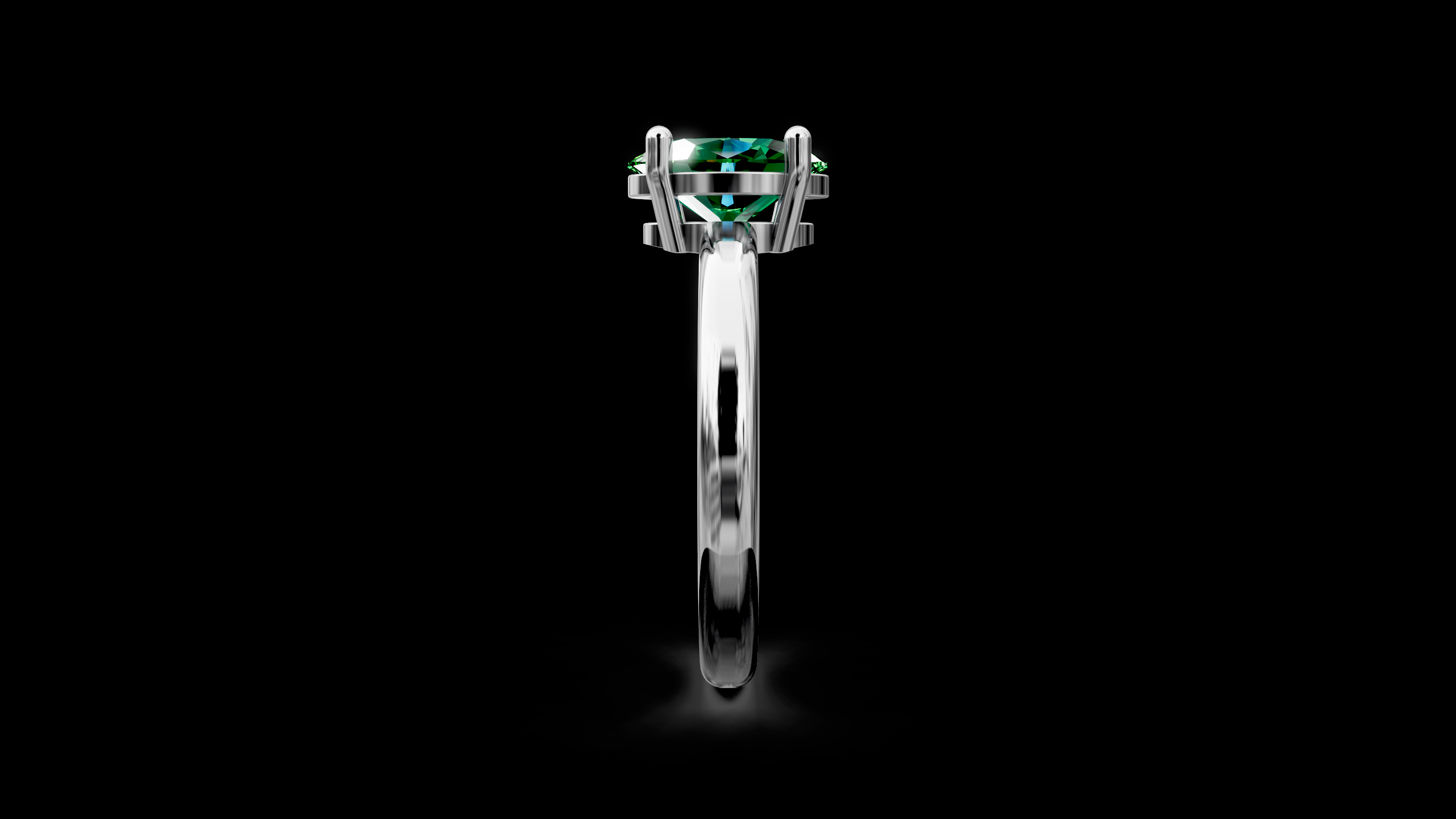 Oval Gemstone Classic Ring — view 8