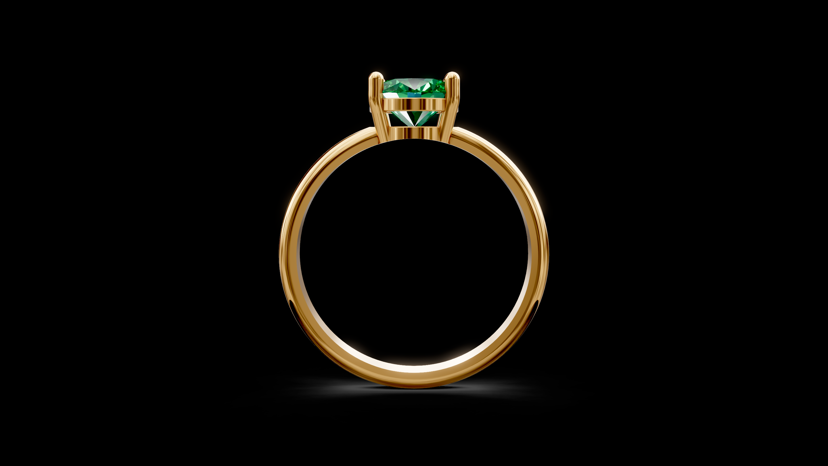 Oval Gemstone Classic Ring