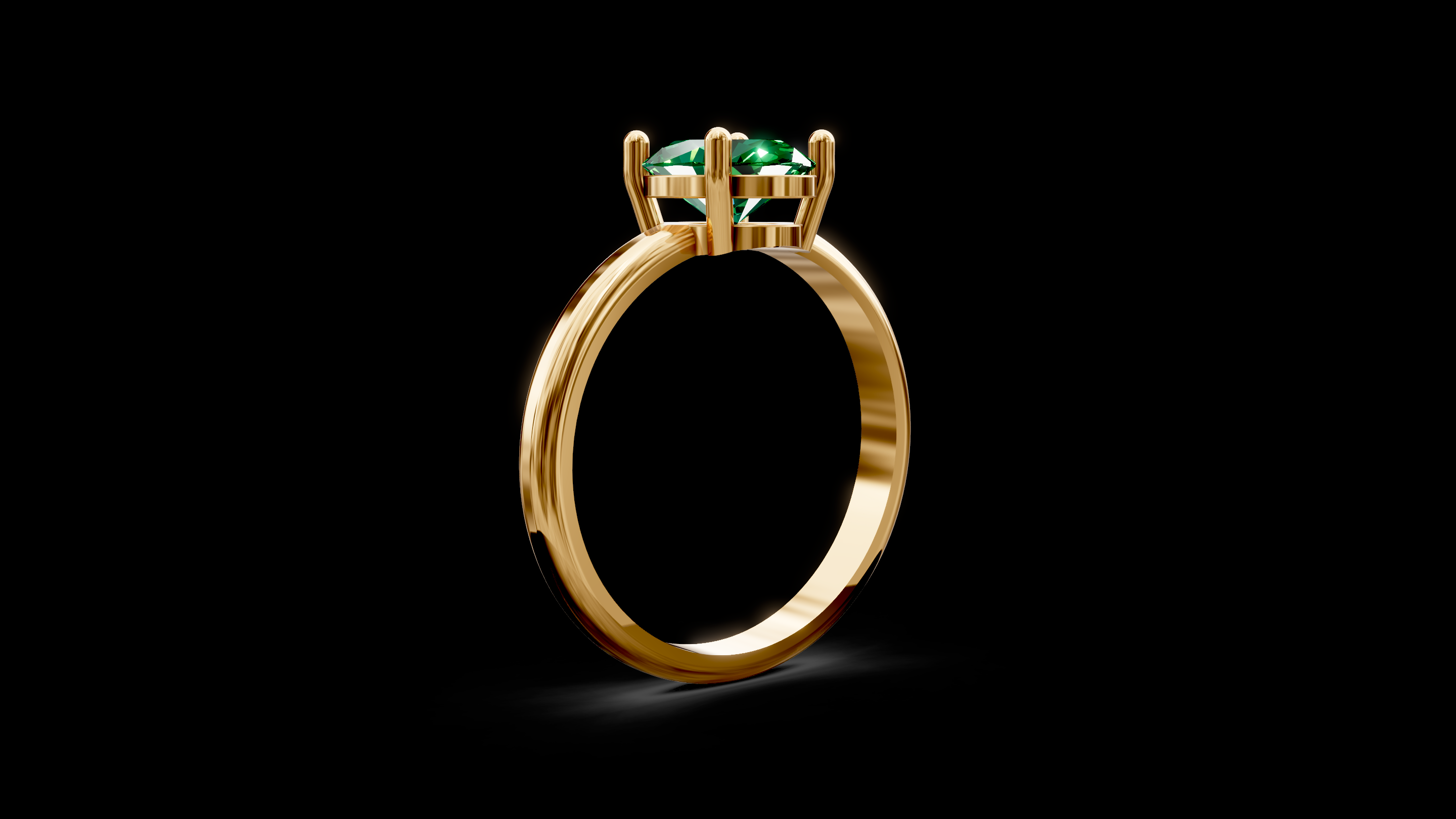 Oval Gemstone Classic Ring — view 4