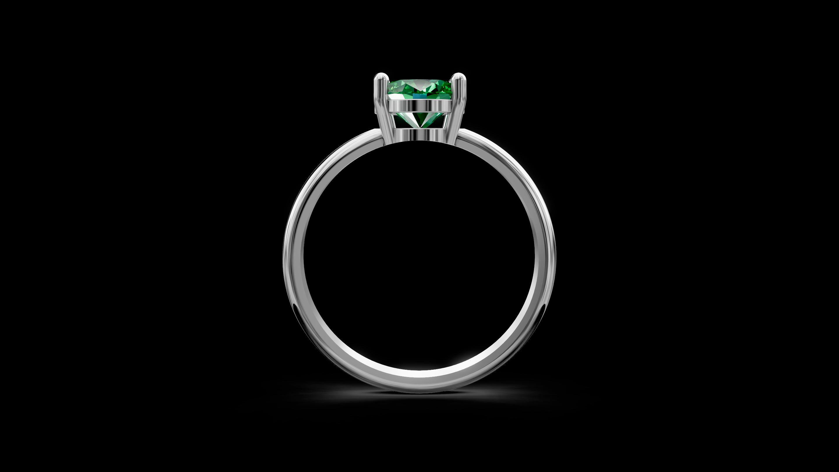 Oval Gemstone Classic Ring — view 6