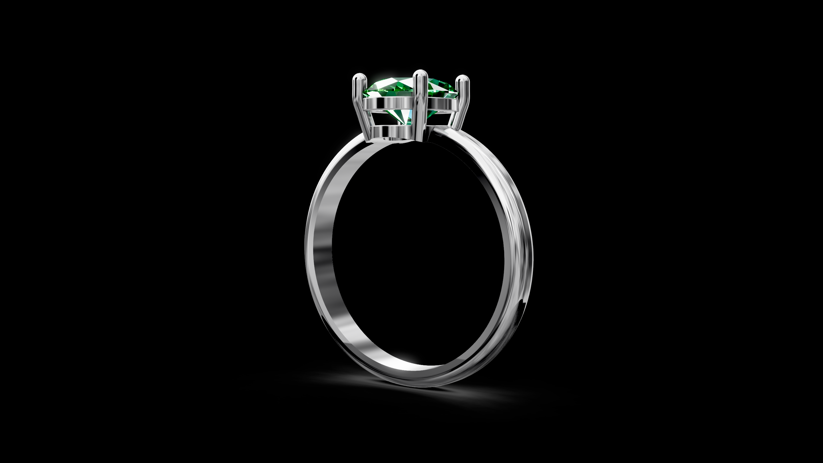 Oval Gemstone Classic Ring — view 7