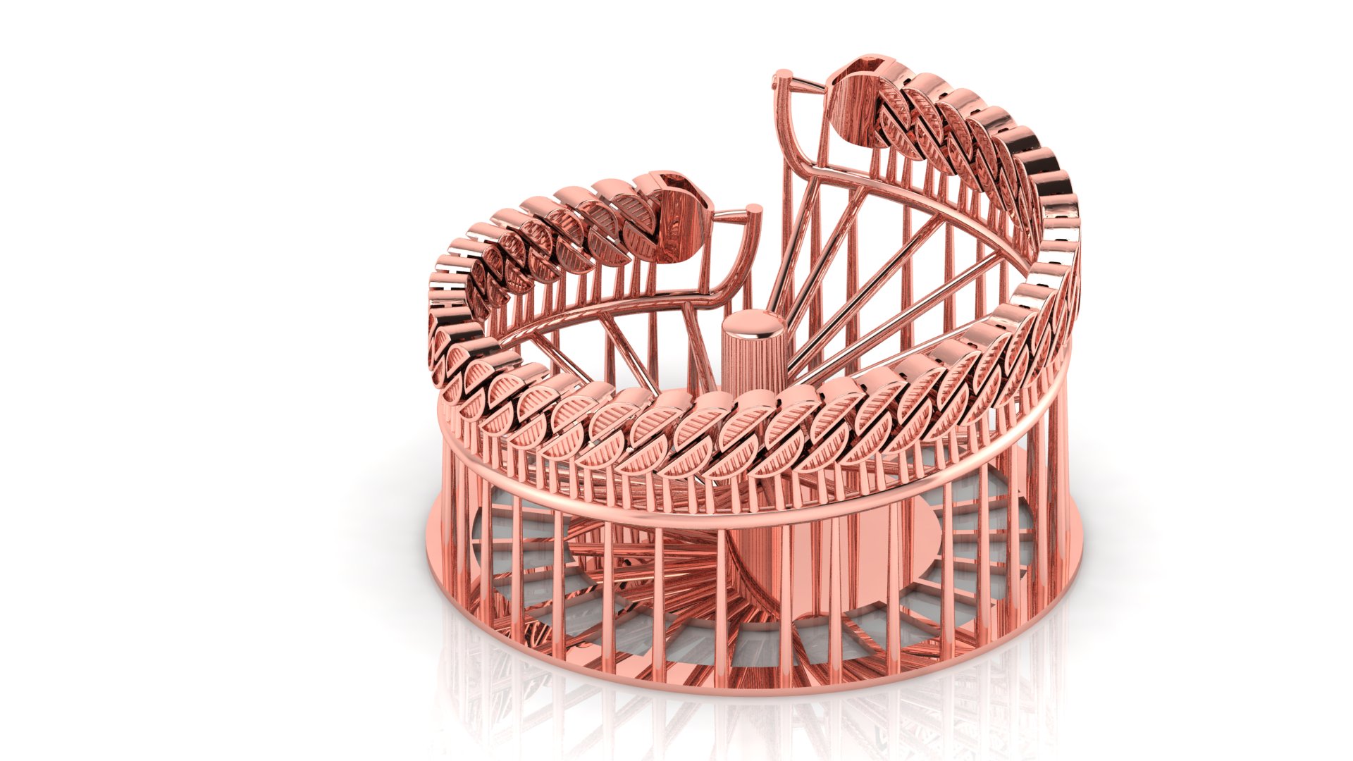 5 SIZE TEXTURE MIAMI CUBAN LINK 3D BRACELET — view 3