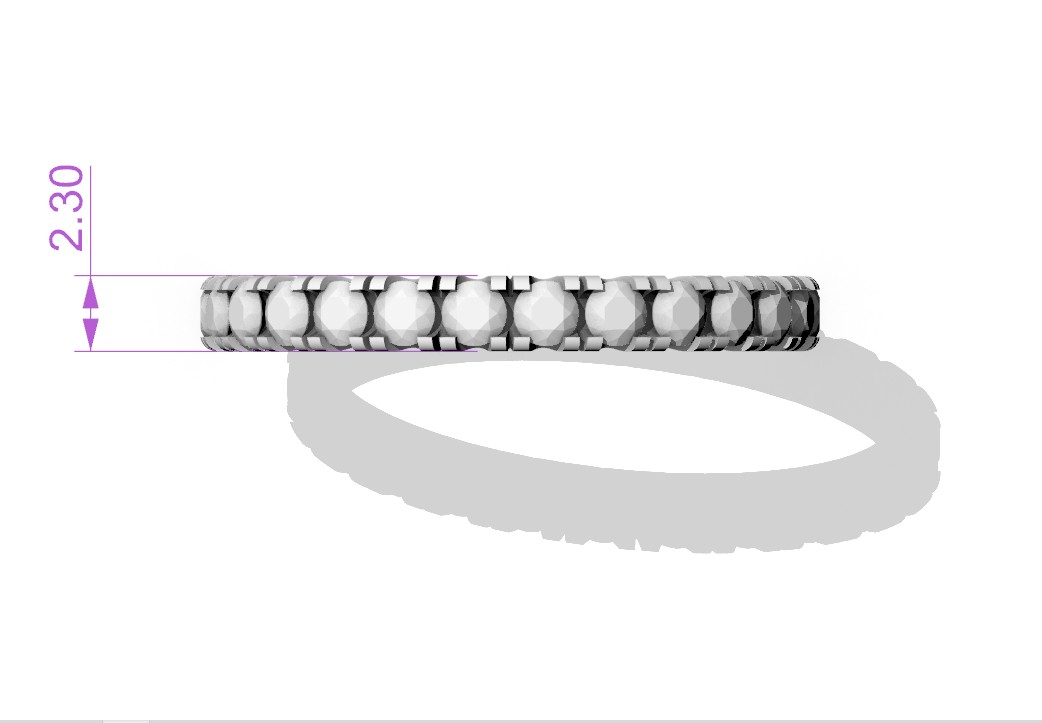 Eternity Band Ring Shared Prong Setting — view 5