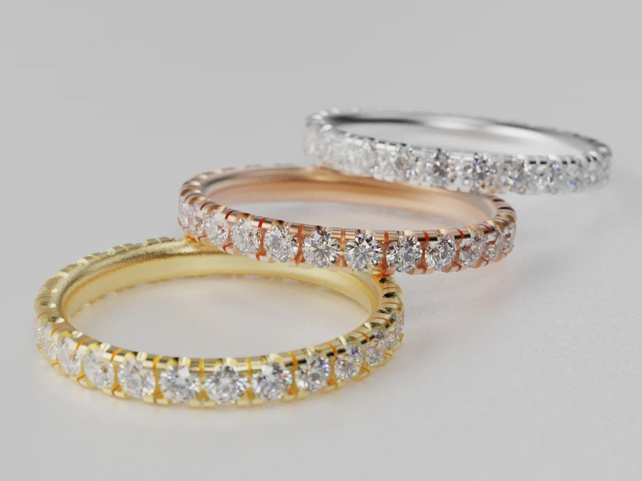 Eternity Band Ring Shared Prong Setting