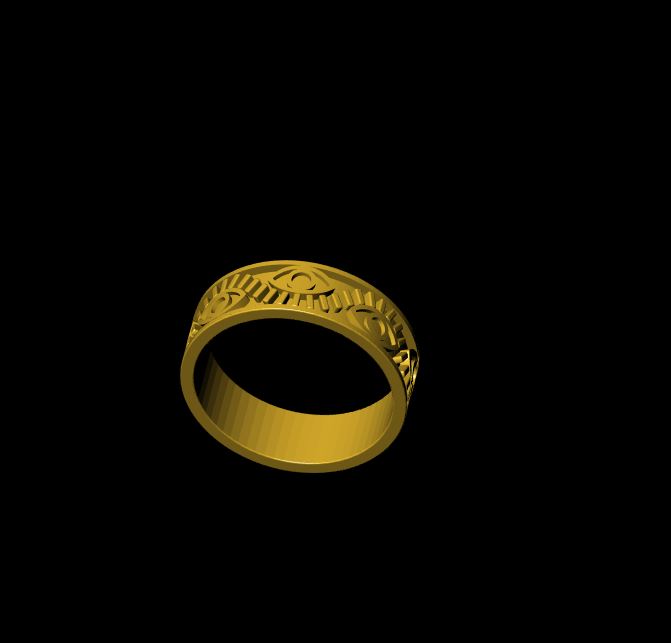 Evil Eye Enamel Signet Ring — view 2