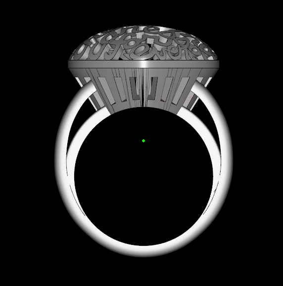"Love" Script Openwork Heart Statement Ring — view 7