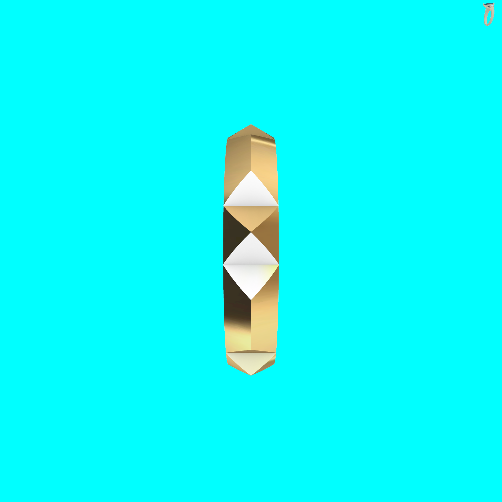 Pyramid Faceted Eternity Band Ring — view 5