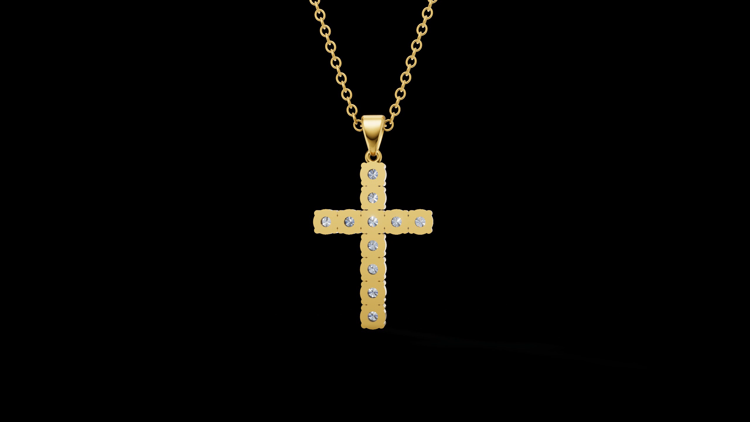 Diamond Cross Pendant 4mm 11 pices — view 6