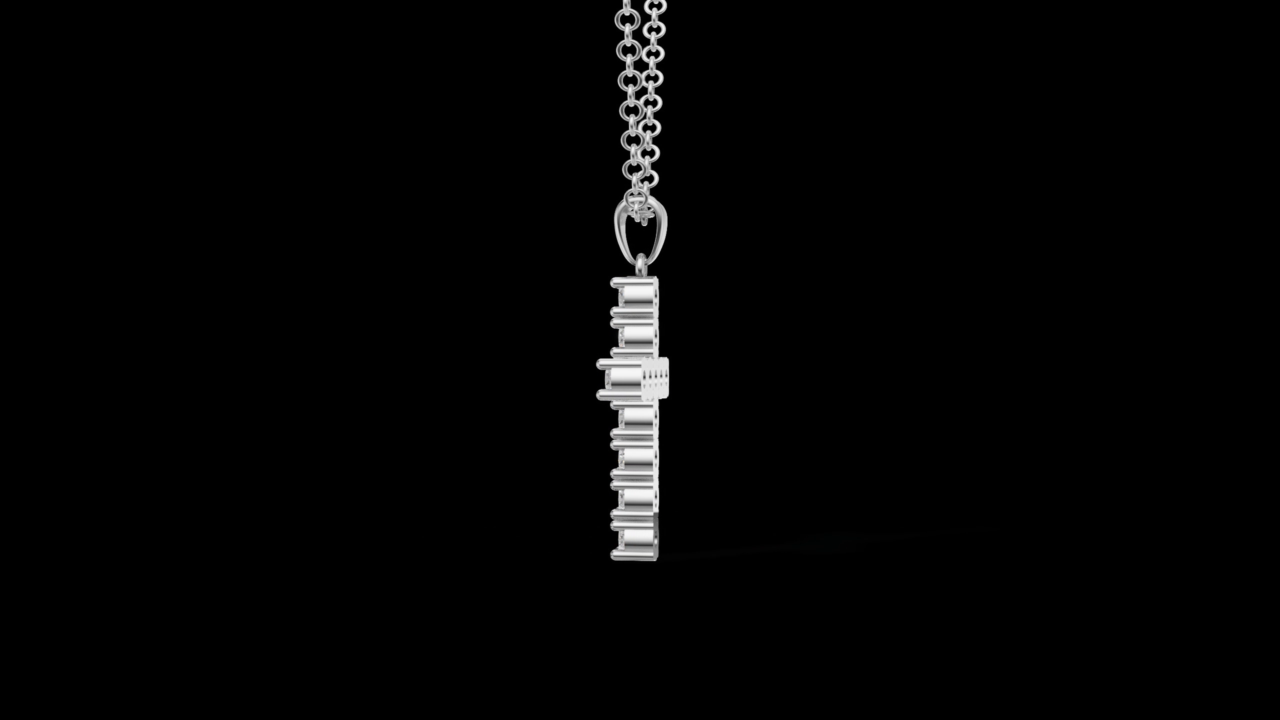 Diamond Cross Pendant 4mm 11 pices — view 2