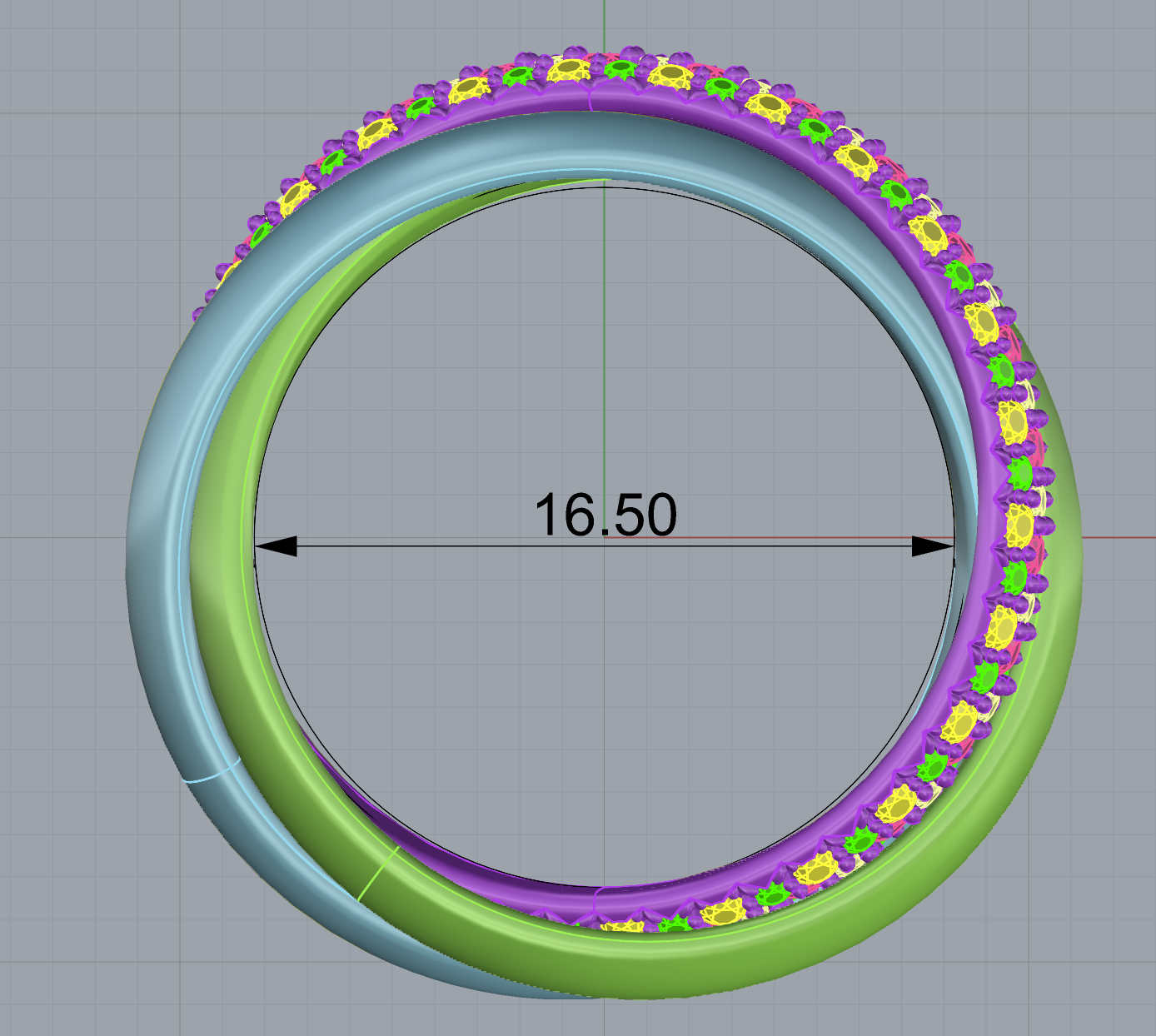 RING TRINITY 1 3.2 MM WITH DIAMONDS — view 6