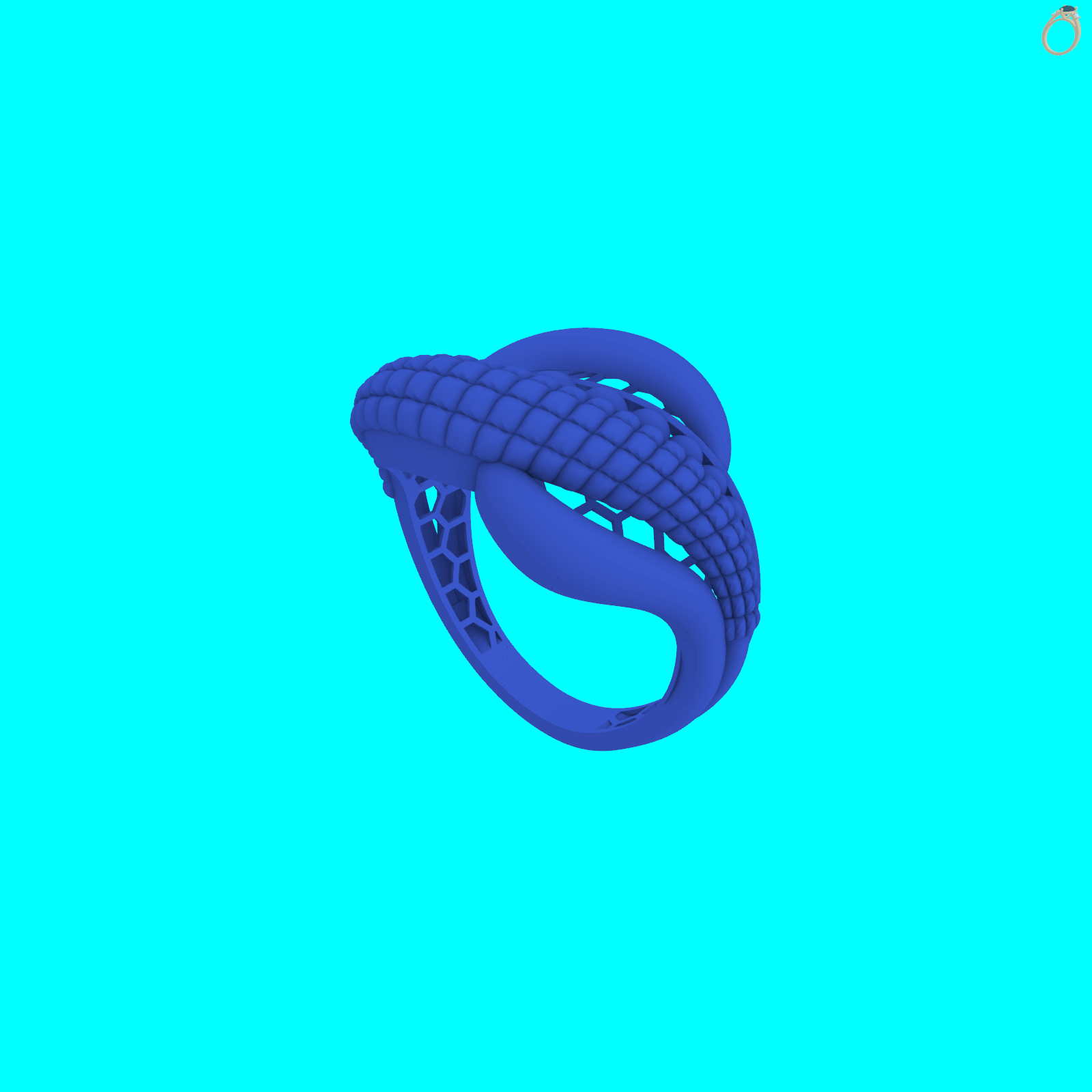 Textured Wide Ring with Beaded Row — view 6