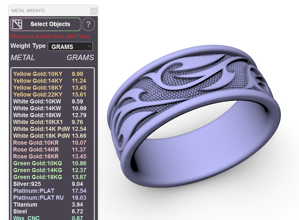 Tribal Pattern Engraved Wide Band Ring — view 8