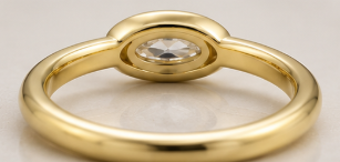 Bezel-Set Solitaire Ring with an Oval-Cut Stone — view 7