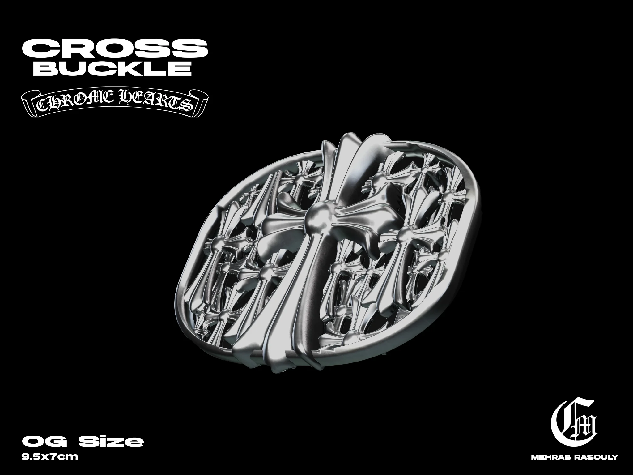 Chrome Hearts Cemetery Multiple Cross Buckle (2 Version) — view 6