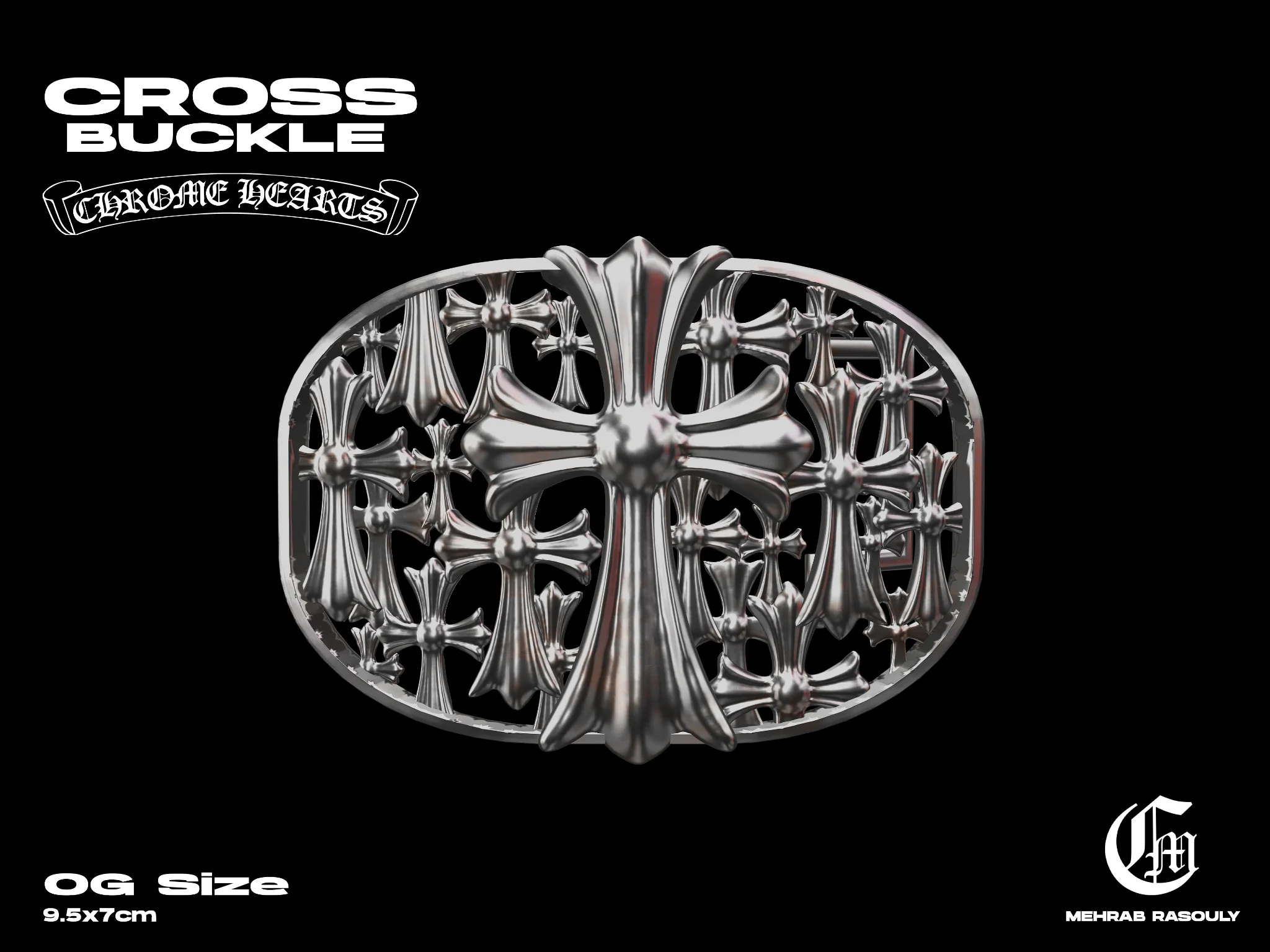 Chrome Hearts Cemetery Multiple Cross Buckle (2 Version) — view 2