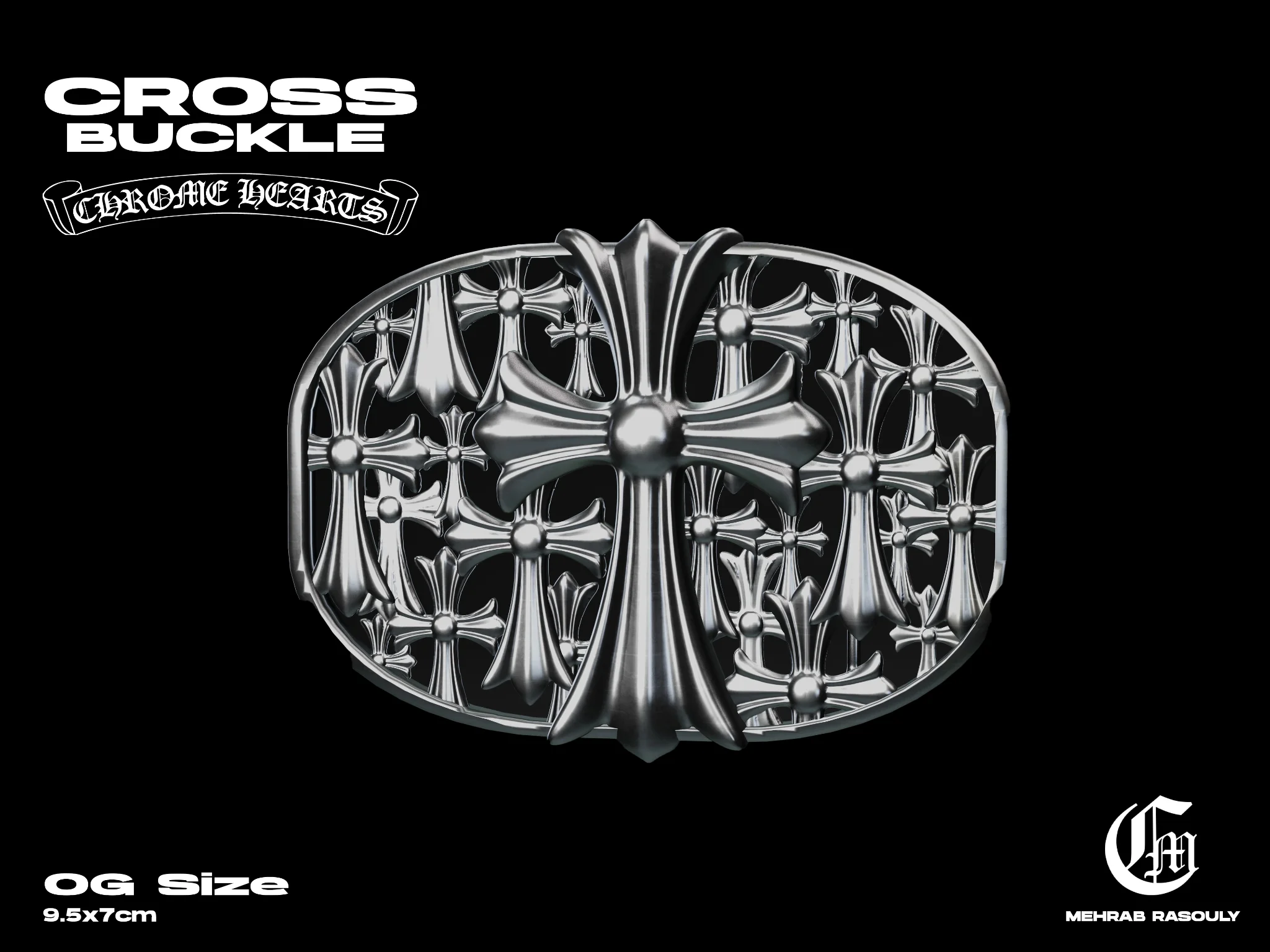 Chrome Hearts Cemetery Multiple Cross Buckle (2 Version) — view 7