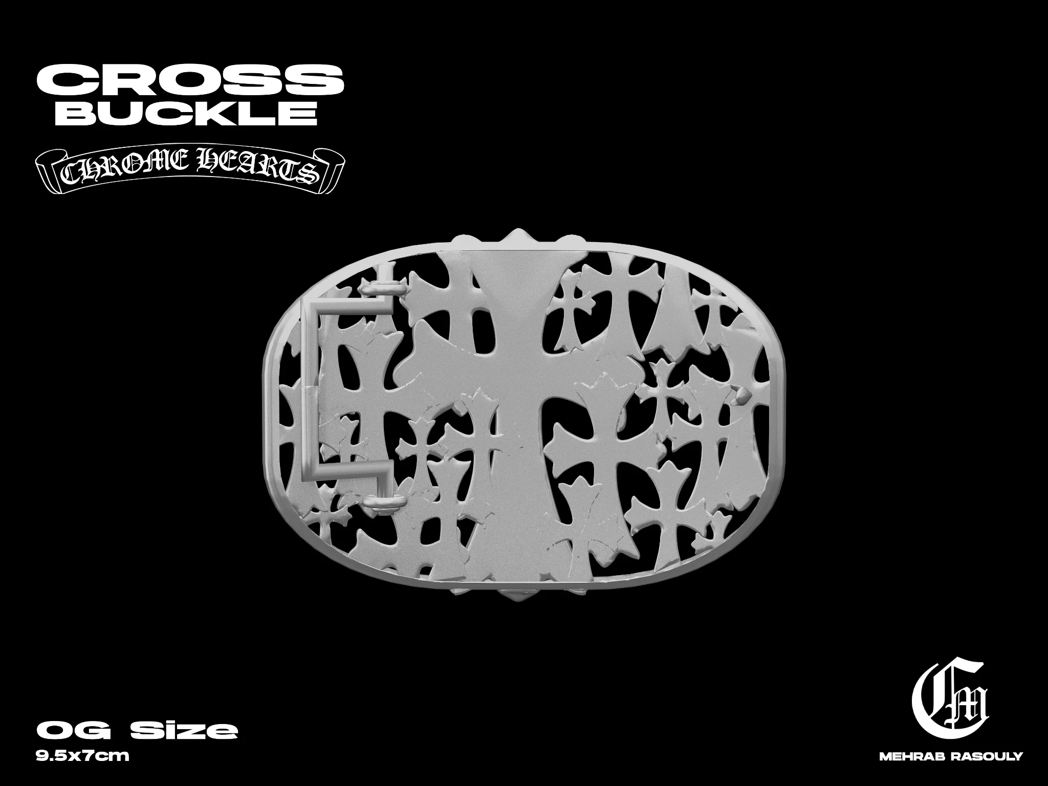 Chrome Hearts Cemetery Multiple Cross Buckle (2 Version) — view 4