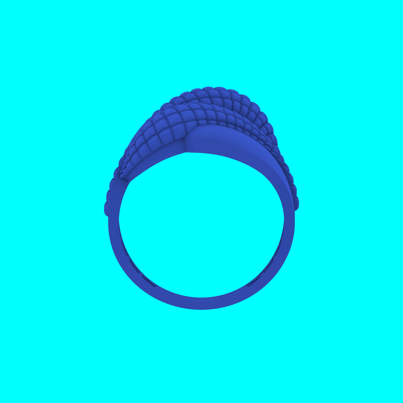Quilted Crossover Ring with Smooth Borders — view 3