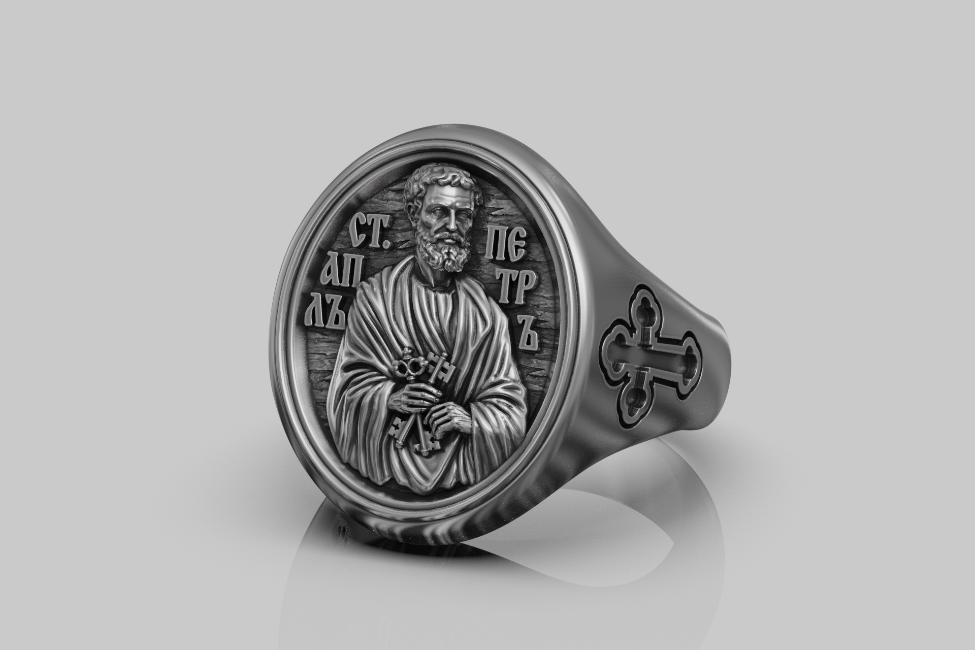 Saint Peter Apostle Signet Ring — view 6