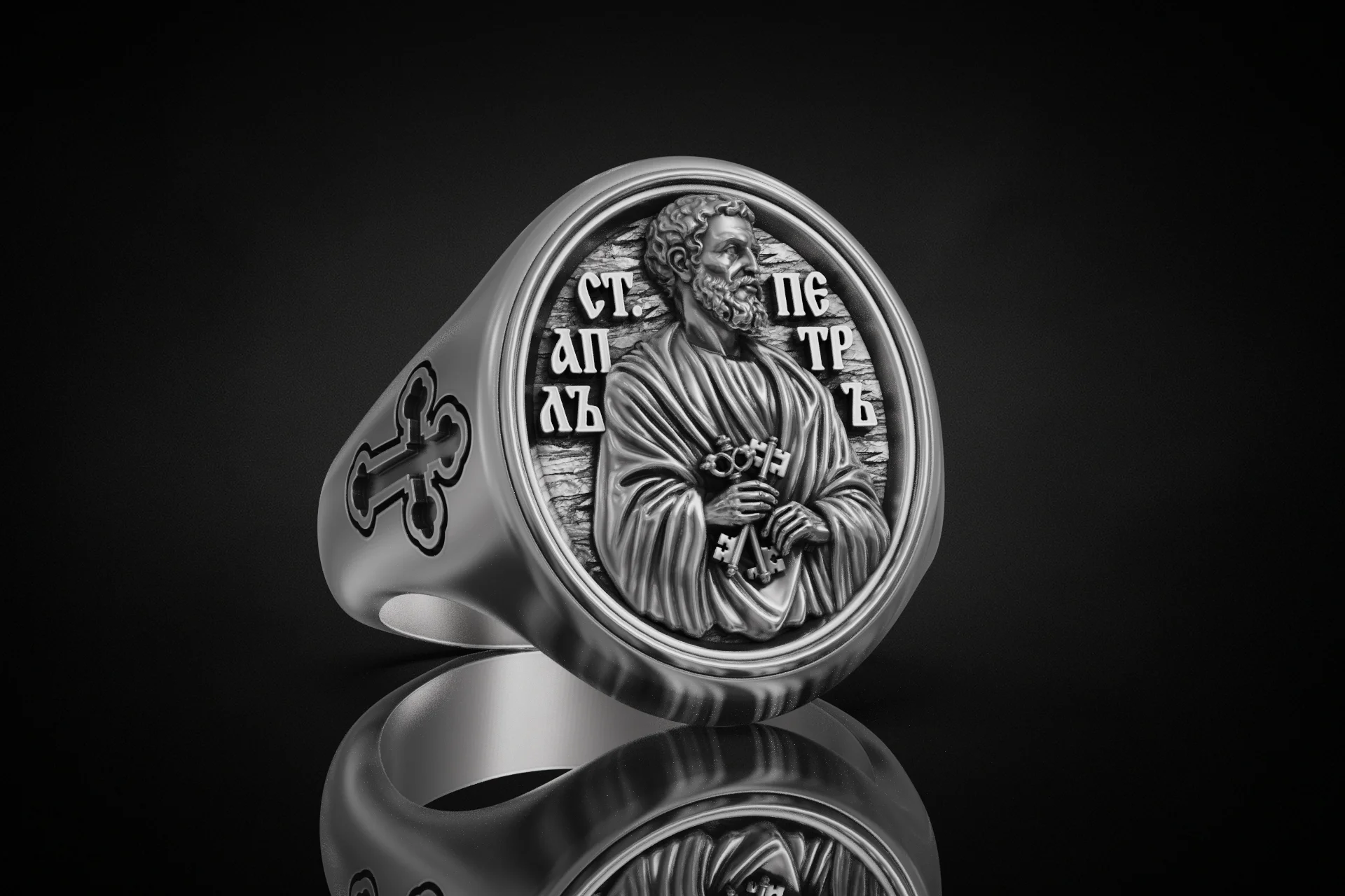 Saint Peter Apostle Signet Ring