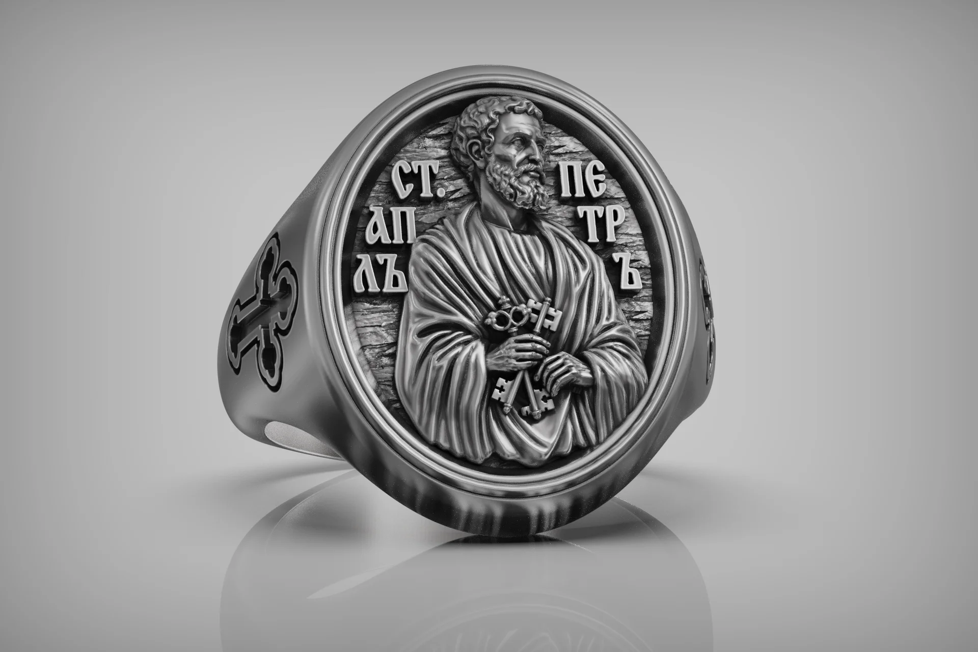Saint Peter Apostle Signet Ring — view 7