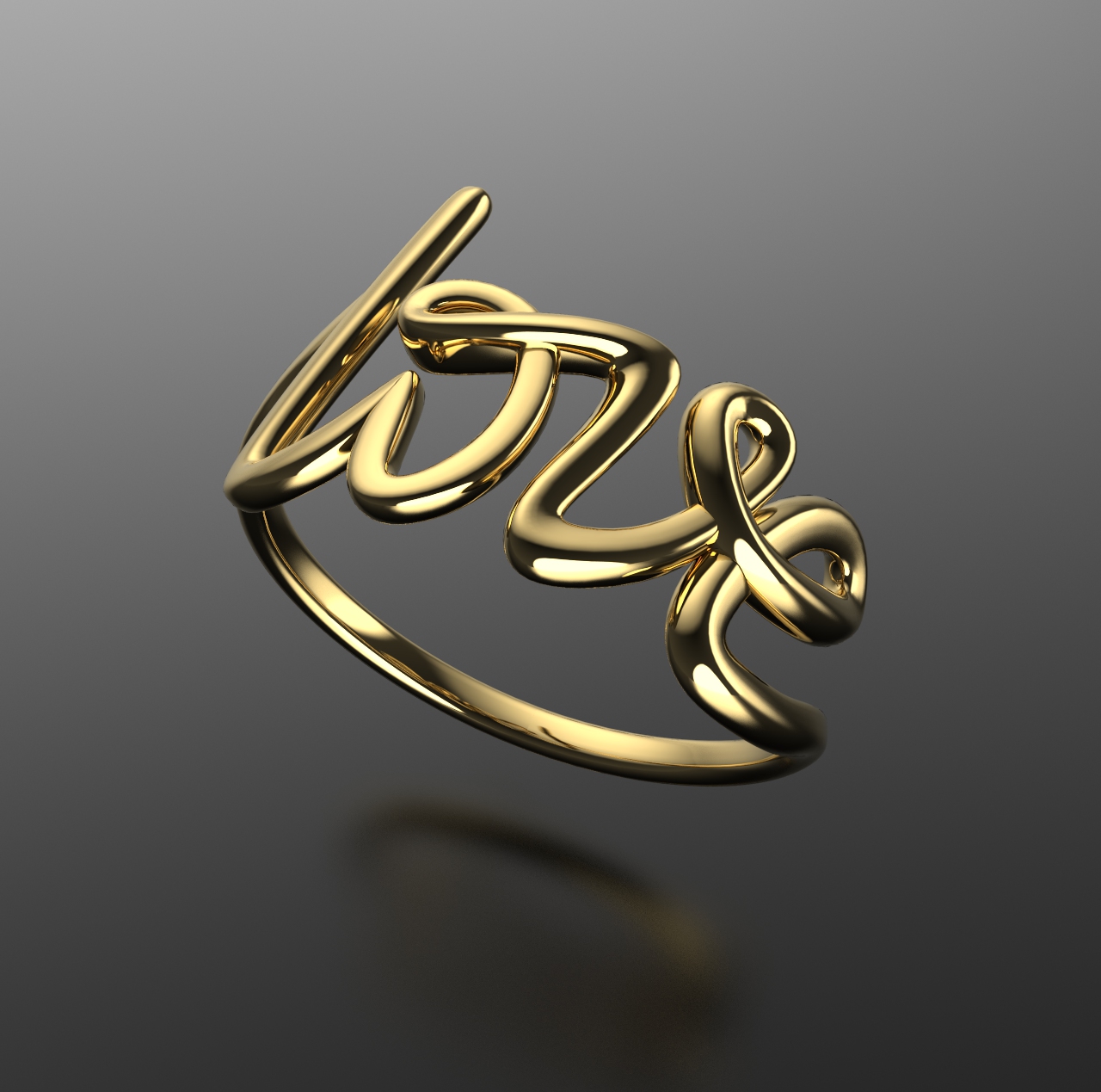 Ring one line love Tiffani style — view 2